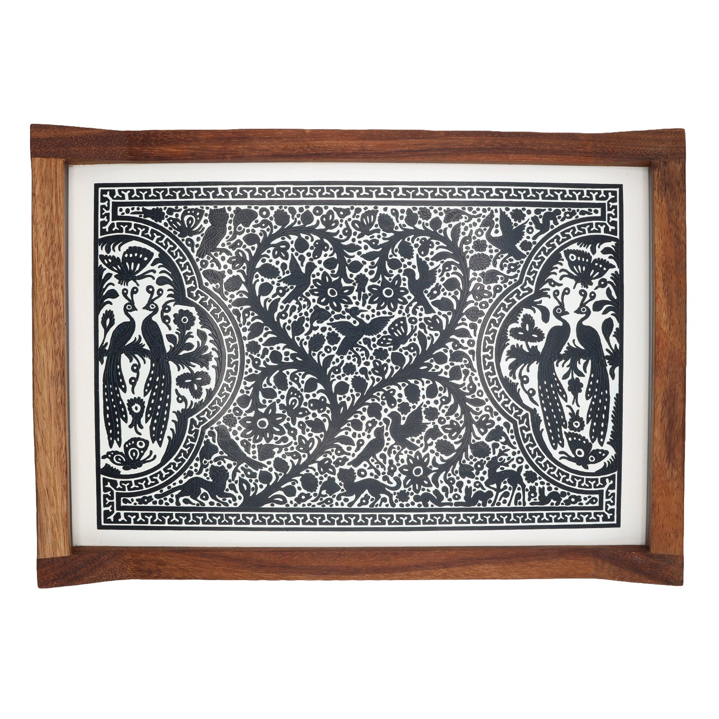 Olinalá Parota Solid Wood Serving Tray (Large)