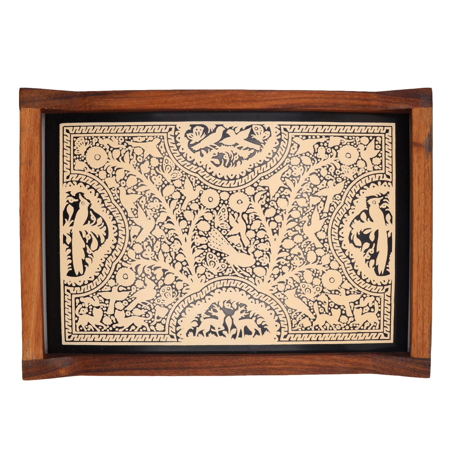 Olinalá Parota Solid Wood Serving Tray (Large)