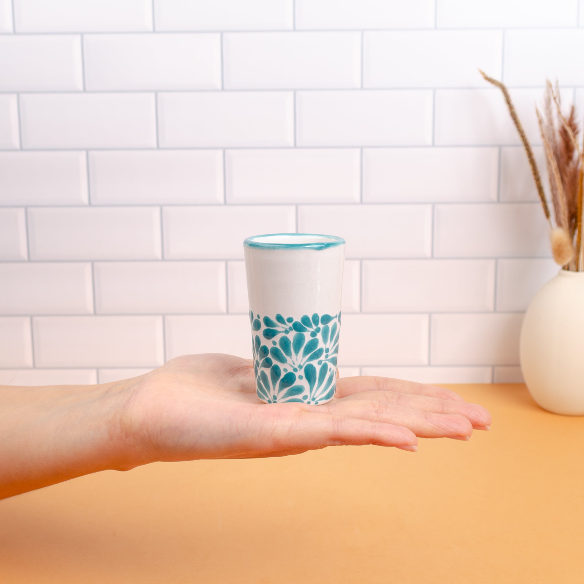 Hand Painted Sugar Skull Decanter and Shot Glasses Set