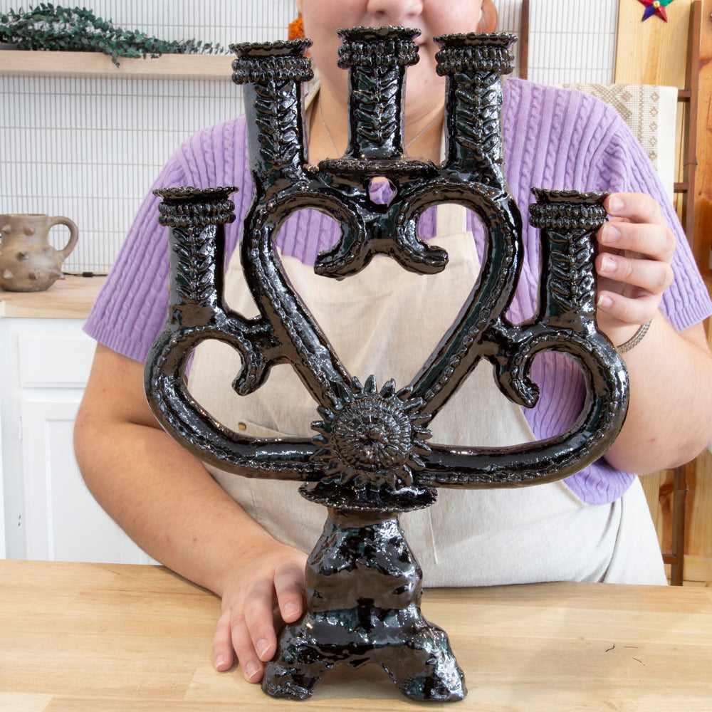 Corazón Luminar 5-Candle Candelabra