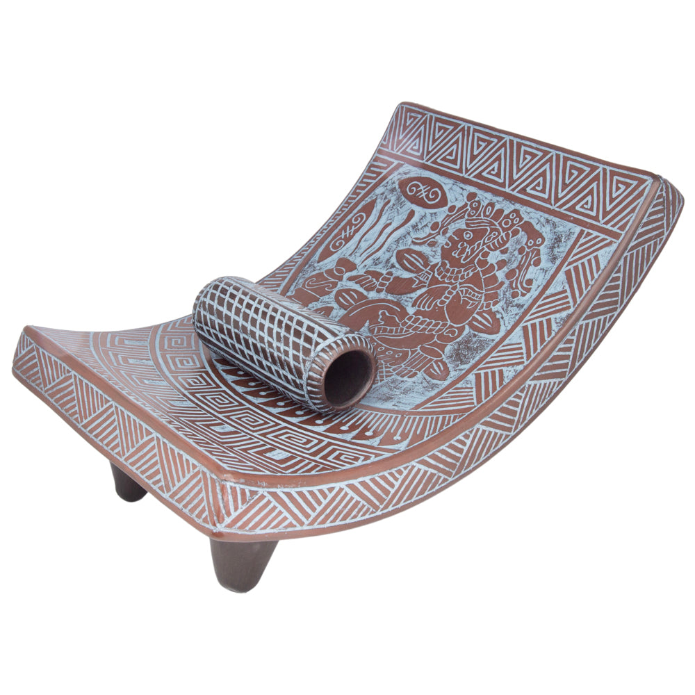 Zinapécuaro Cielo y Tierra Large Metate and Pestle Sculpture