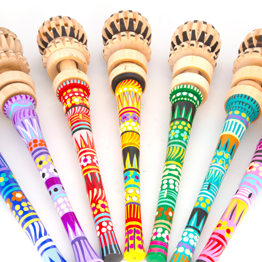 Colorful Hand-Painted Molinillo