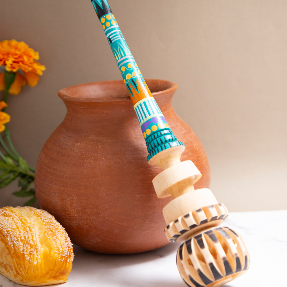 Colorful Hand-Painted Molinillo