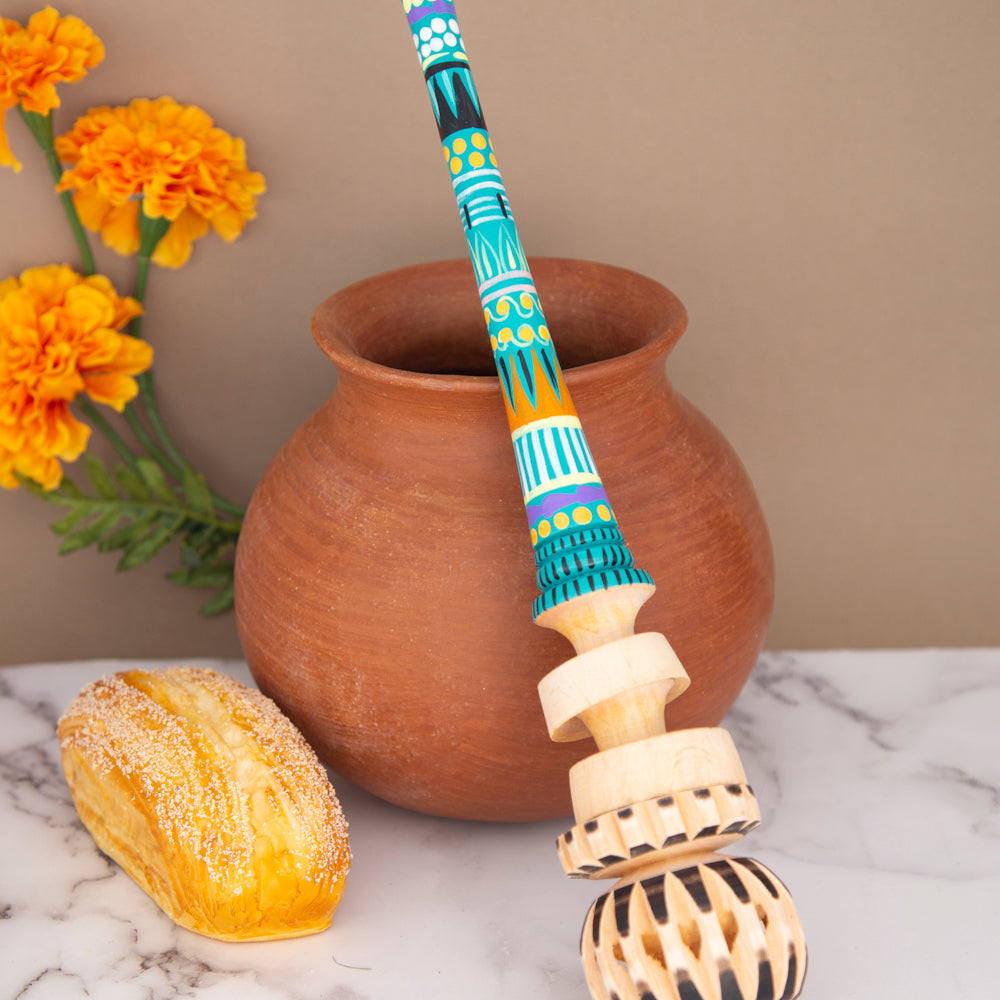 Colorful Hand-Painted Molinillo