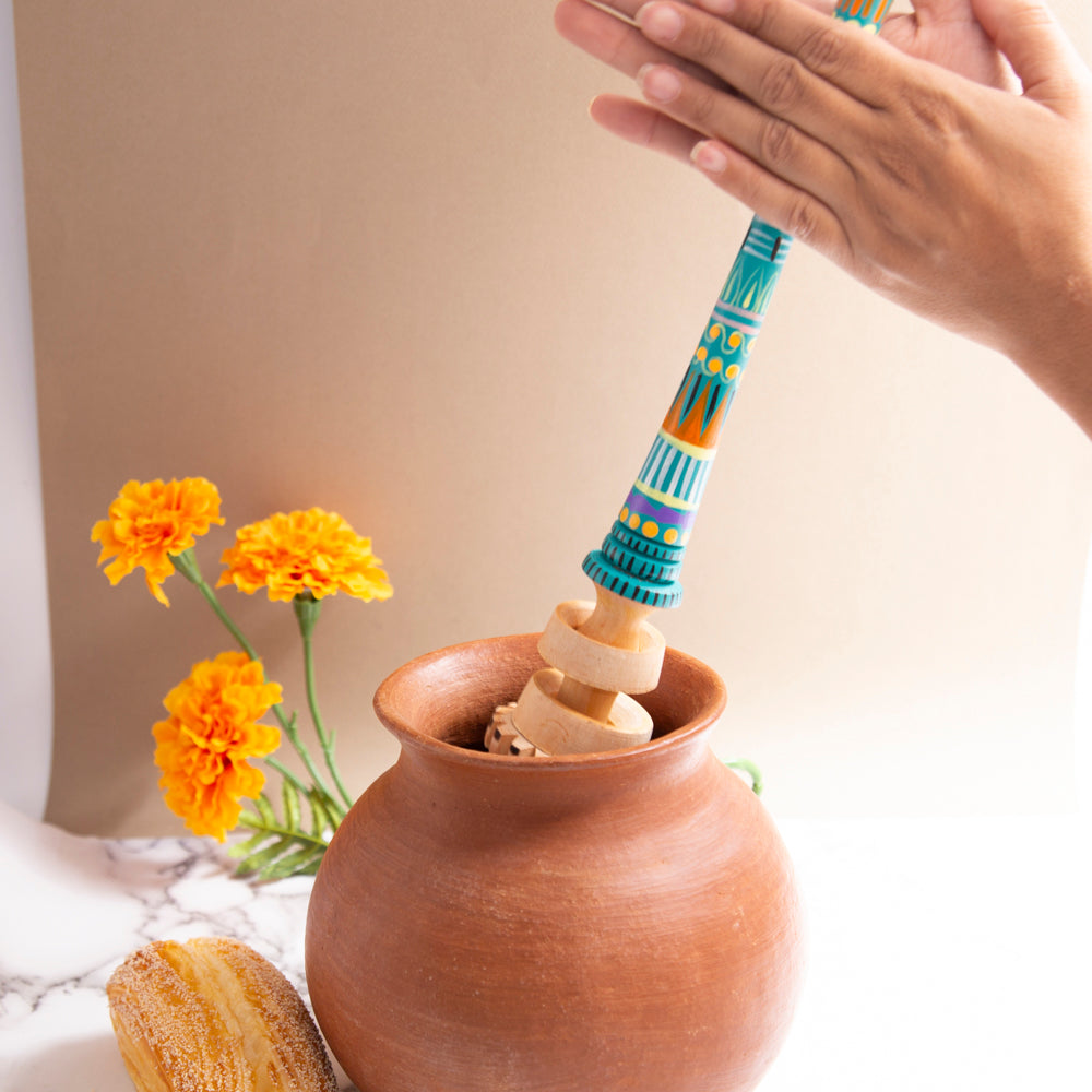 Colorful Hand-Painted Molinillo