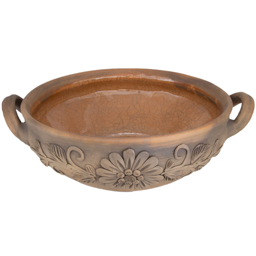 Atzompa Clay Large Floral Cazuela