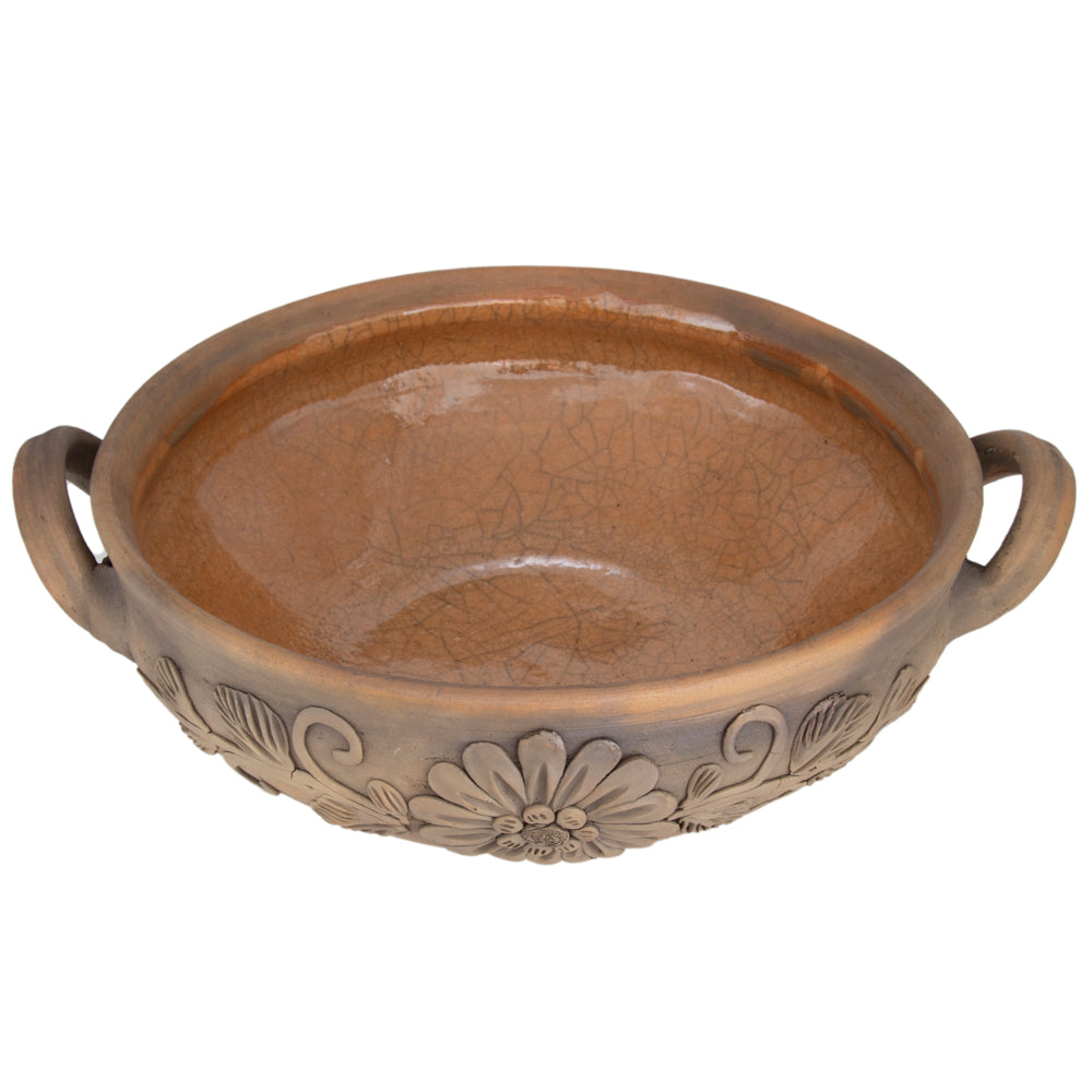 Atzompa Clay Large Floral Cazuela