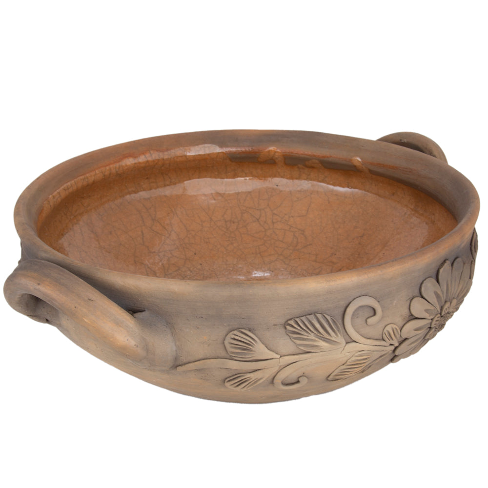 Atzompa Clay Large Floral Cazuela