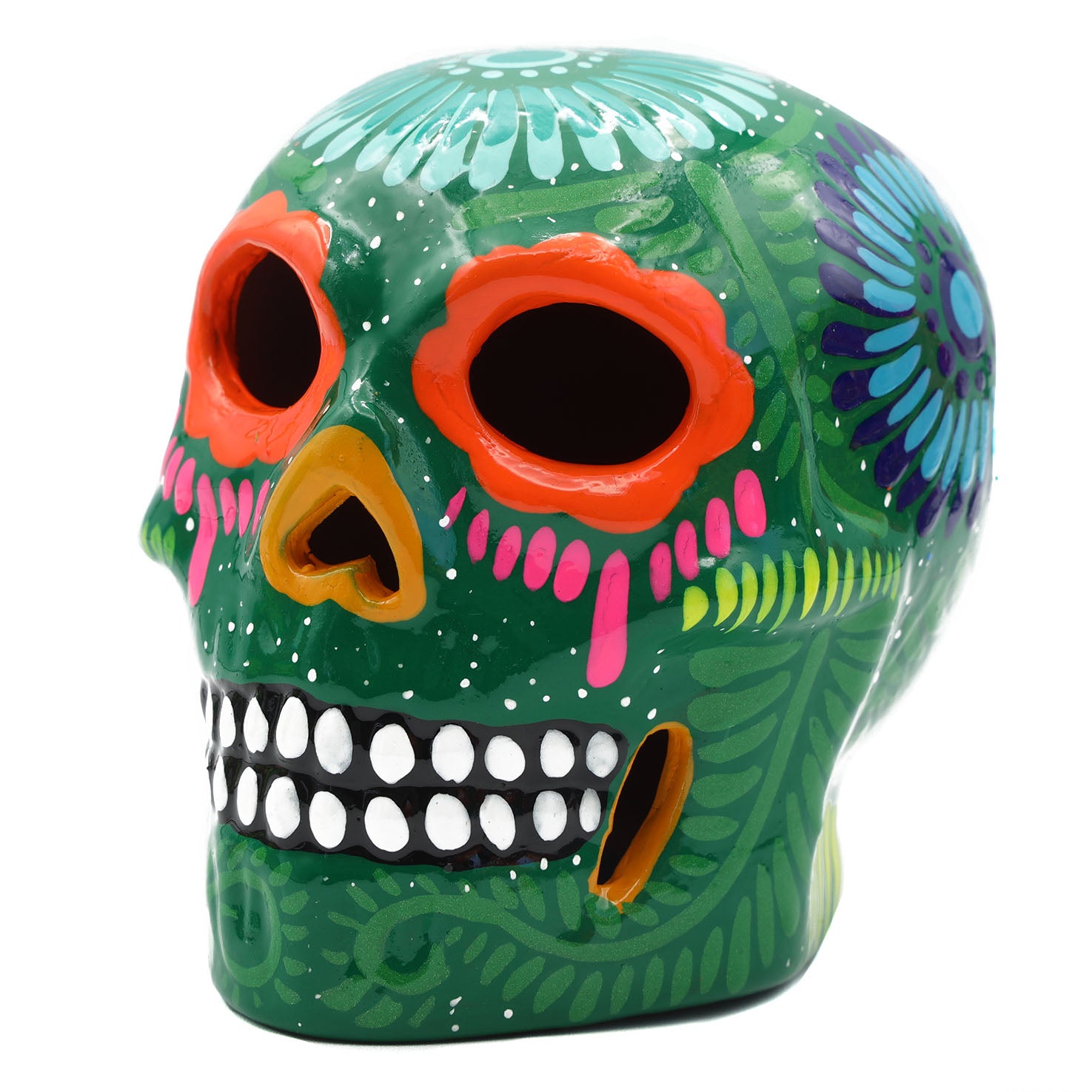 Hand Painted Clay Sugar Skull, Calaveras