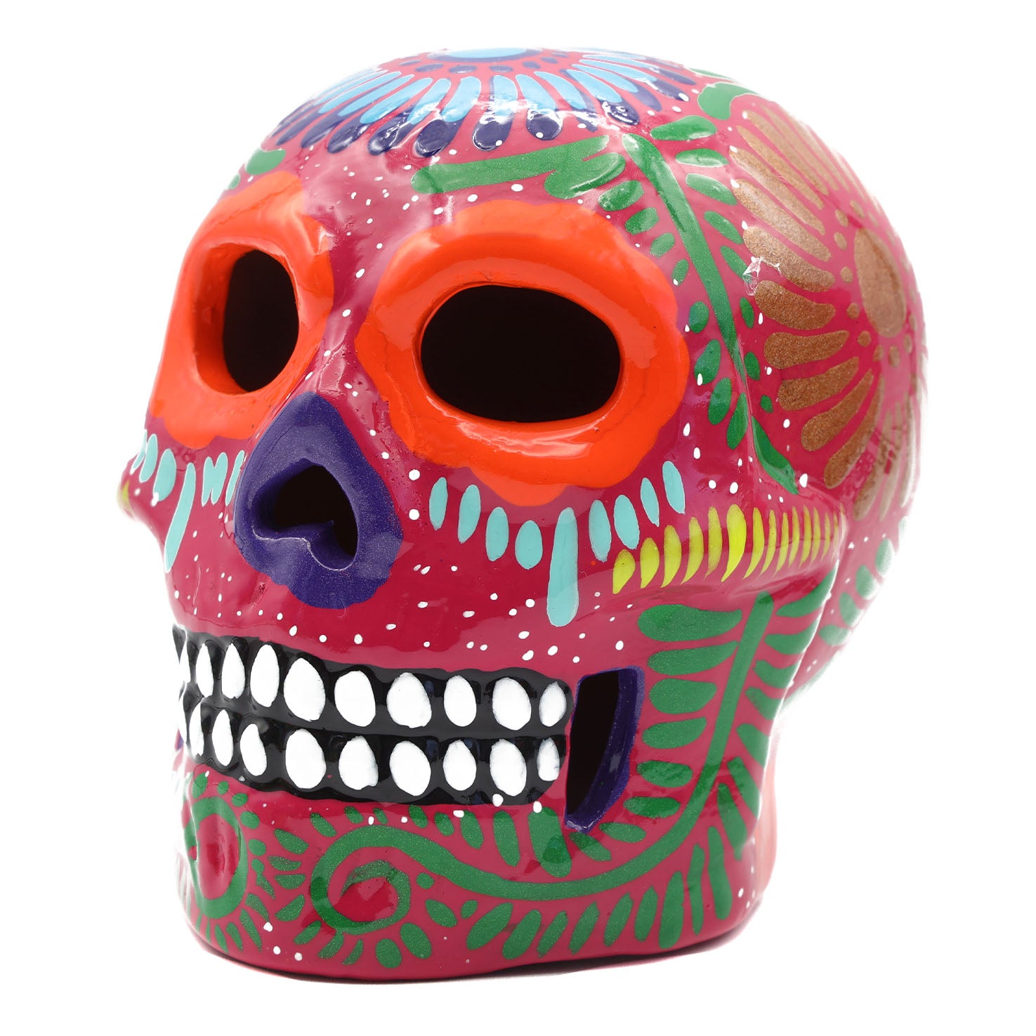 Hand Painted Clay Sugar Skull, Calaveras