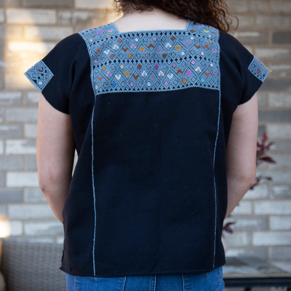 San Andrés Sun Woven Huipil Blouse