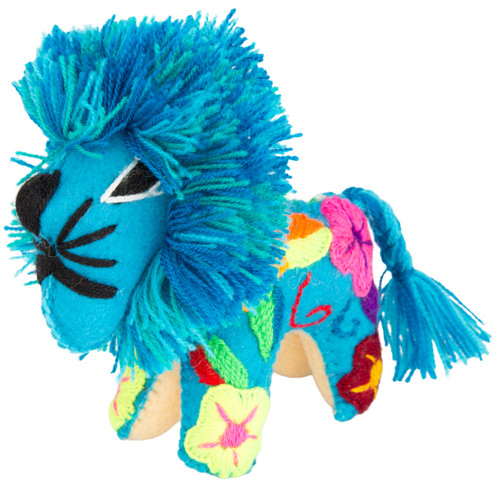 Lion Hand-Embroidered Stuffed Animal