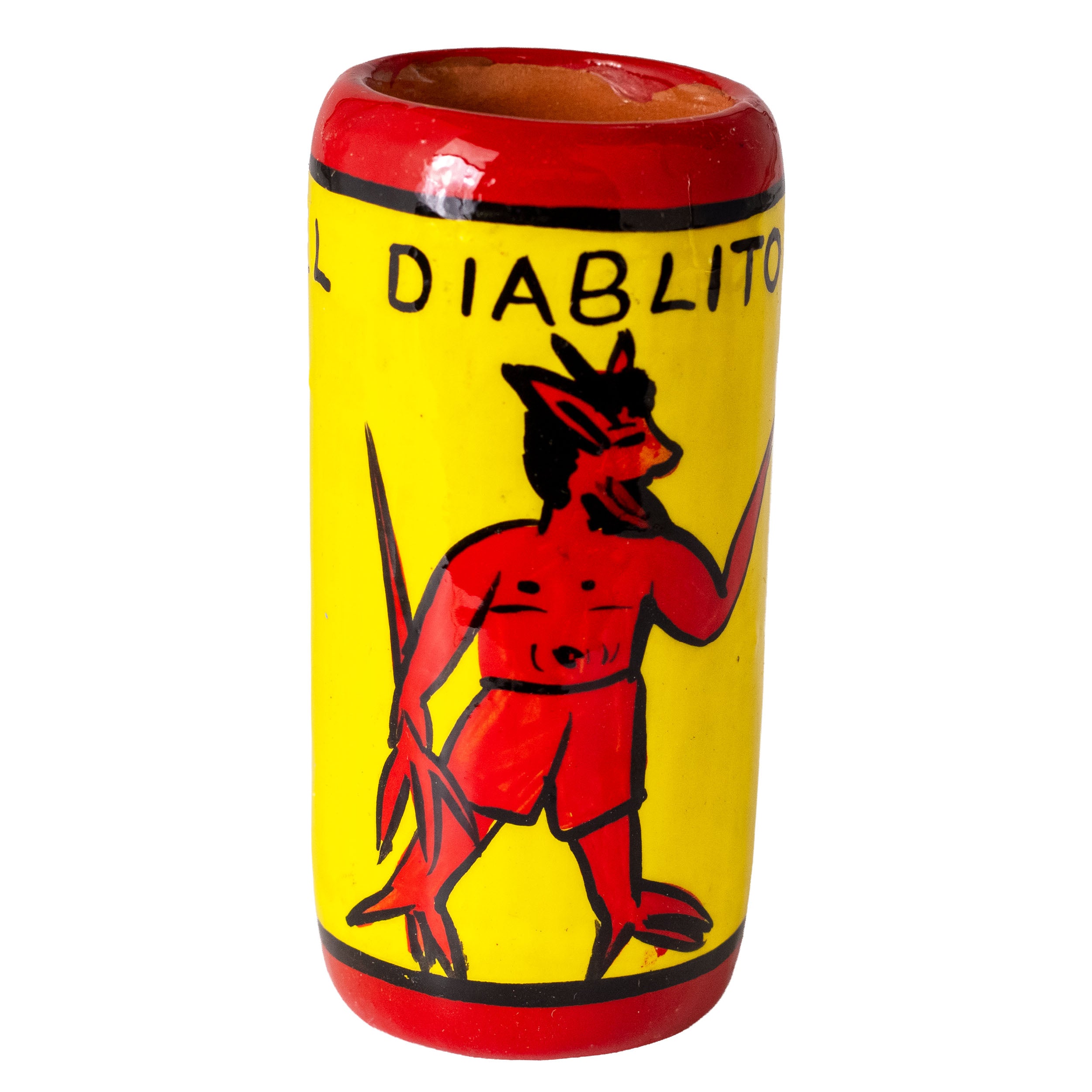 Lotería Hand-painted Clay Shot Glass