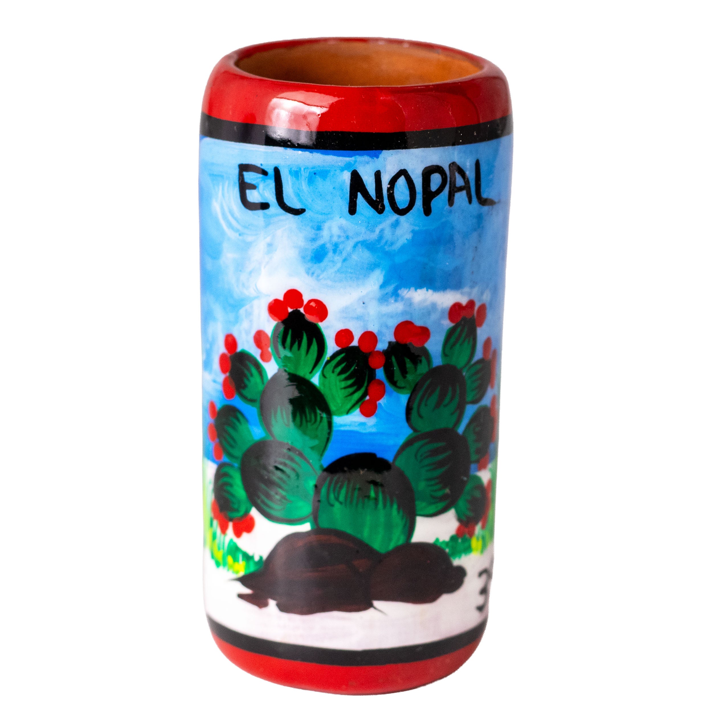 Lotería Hand-painted Clay Shot Glass