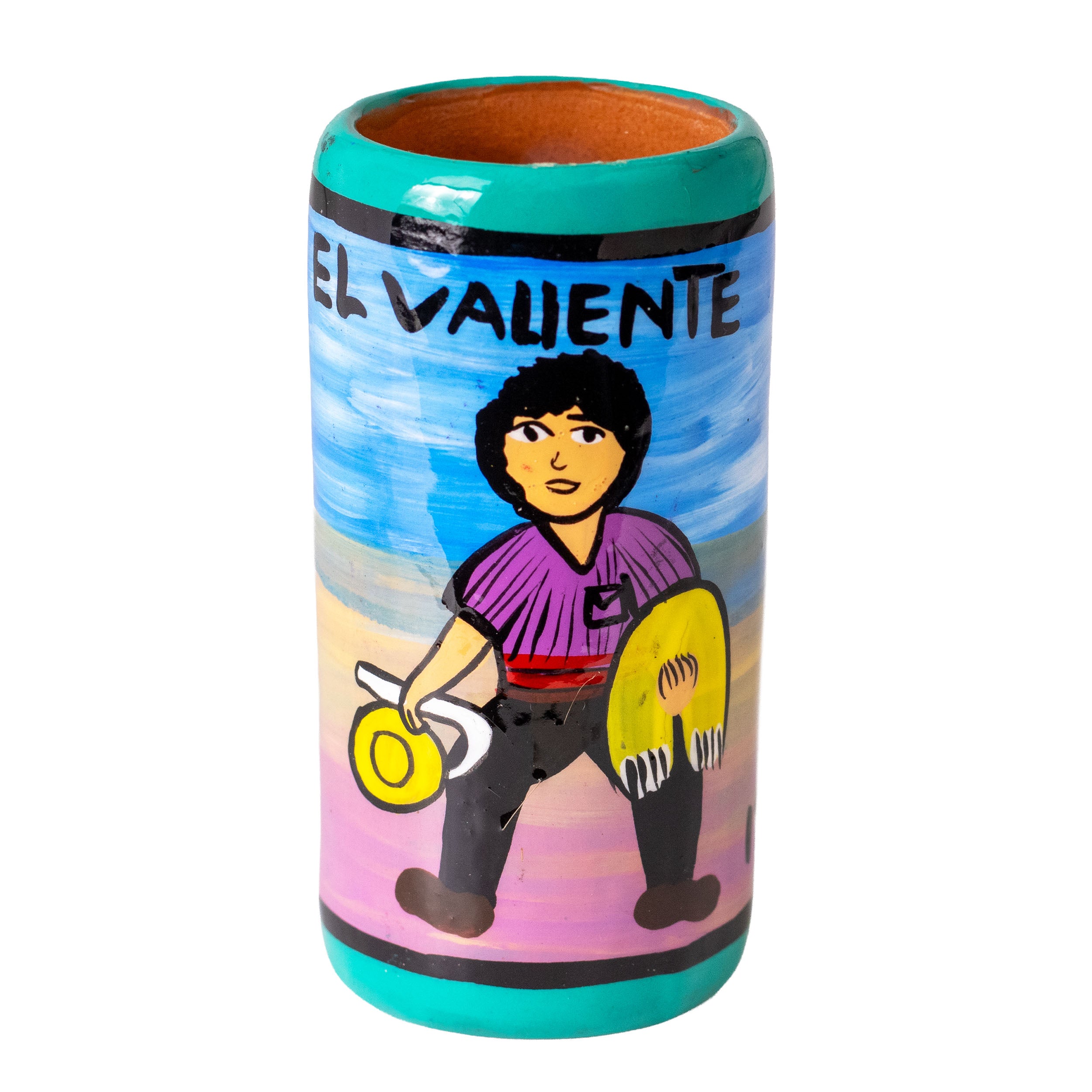 Lotería Hand-painted Clay Shot Glass