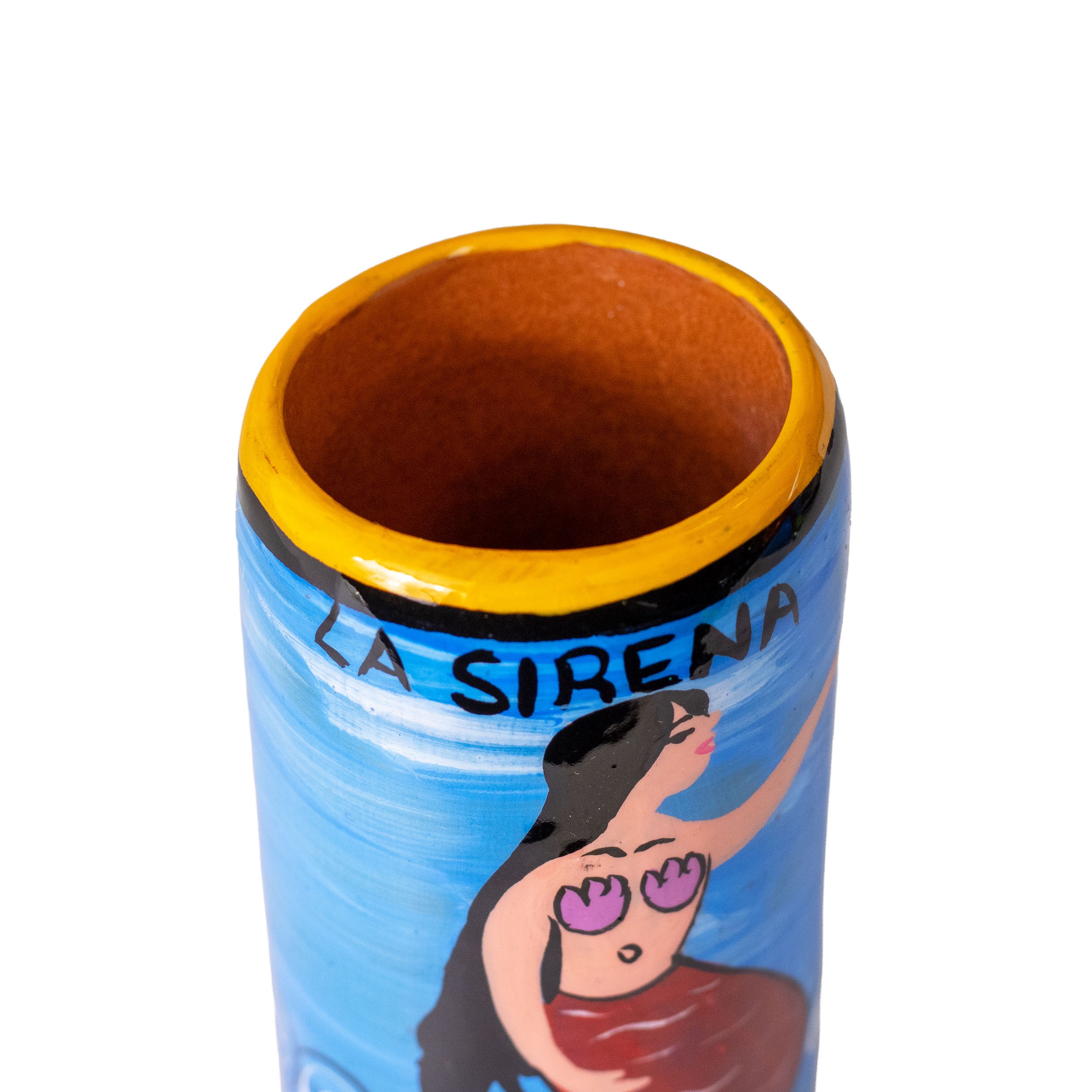 Lotería Hand-painted Clay Shot Glass