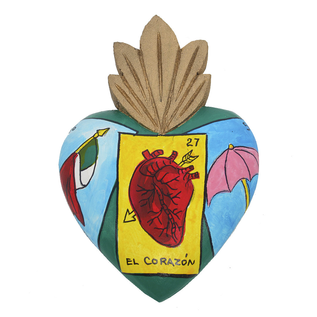 Lotería Wall Art Wooden Heart