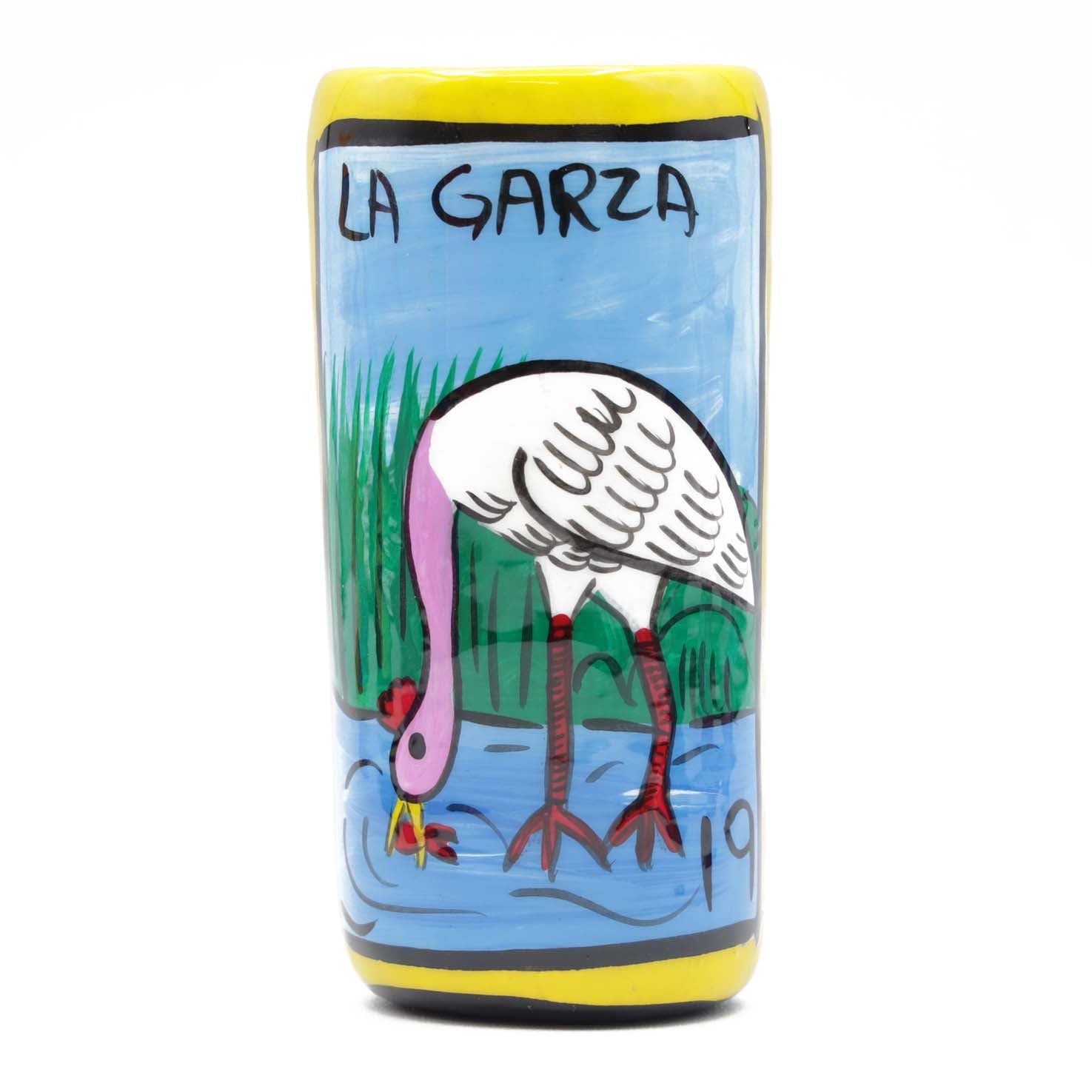 Lotería Hand-painted Clay Shot Glass