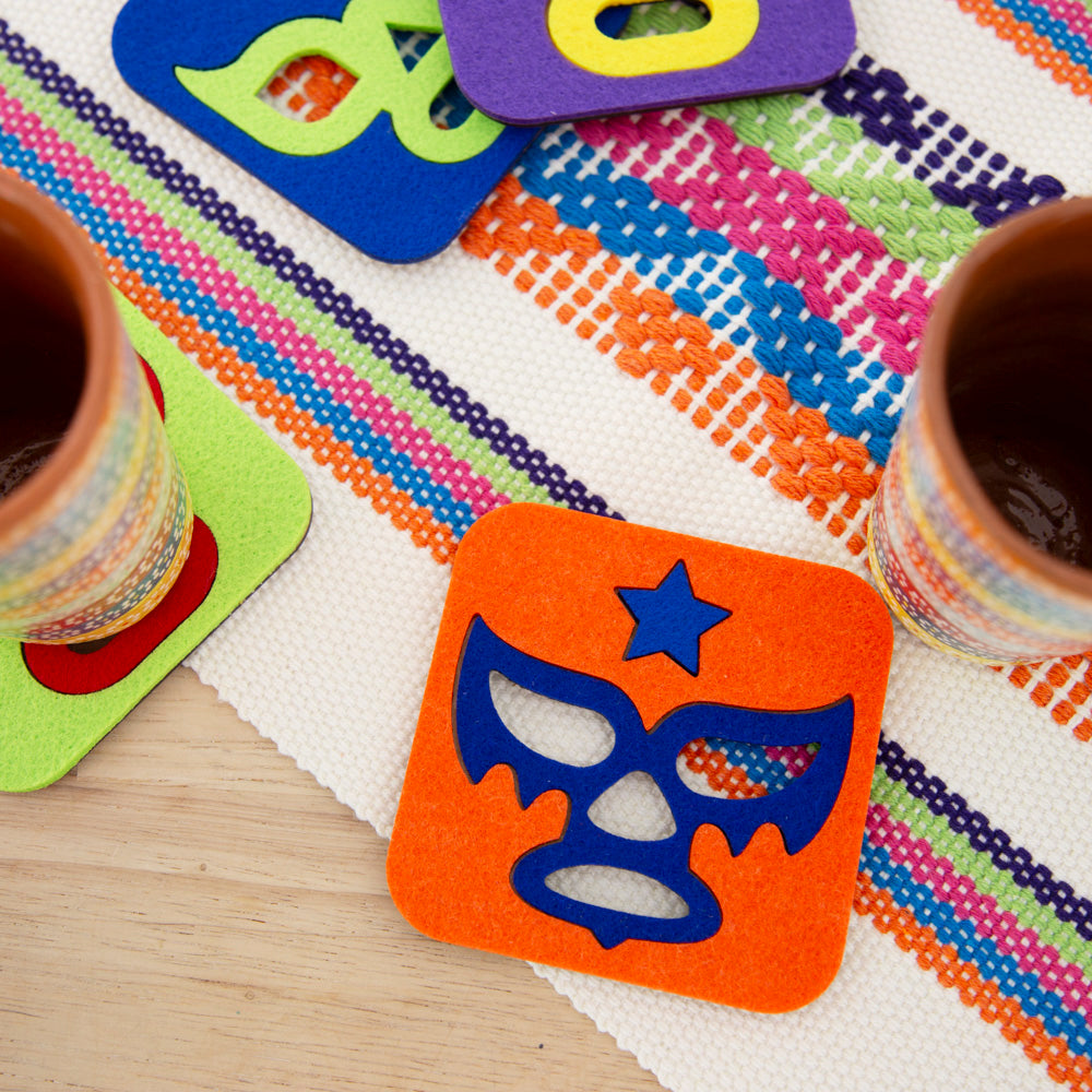 Felt Luchavasos Coasters (Set of 4)