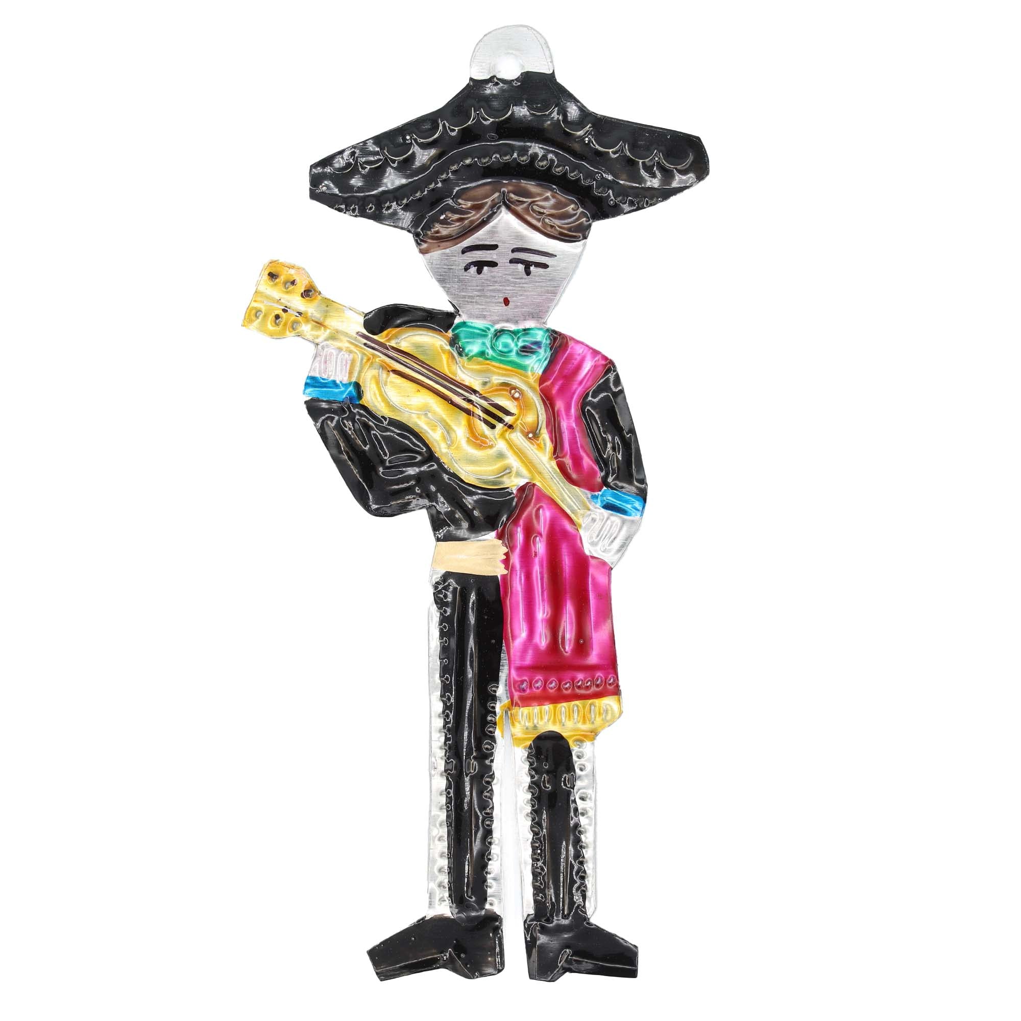 Mariachi Mexican Tin Art Wall Ornament