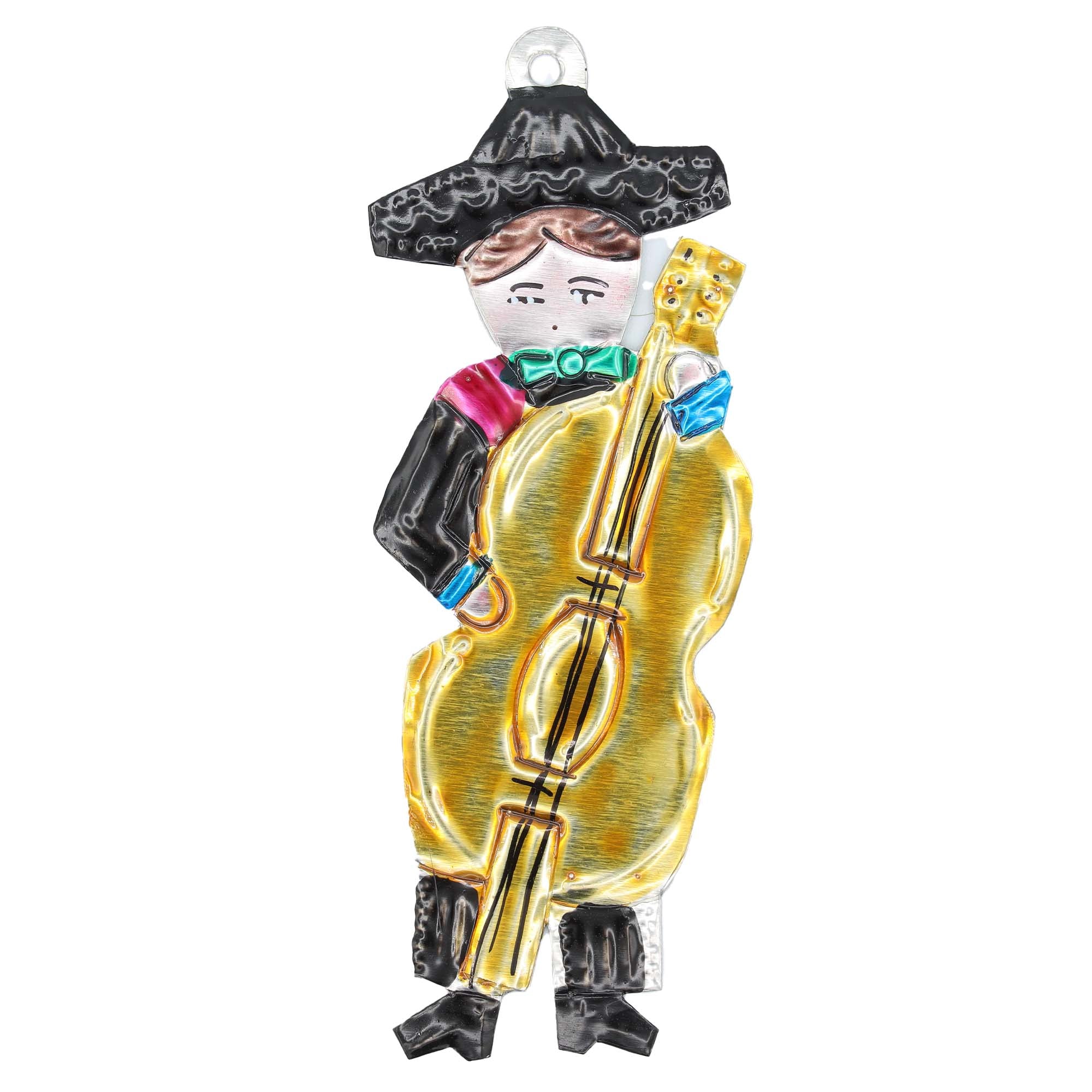 Mariachi Mexican Tin Art Wall Ornament