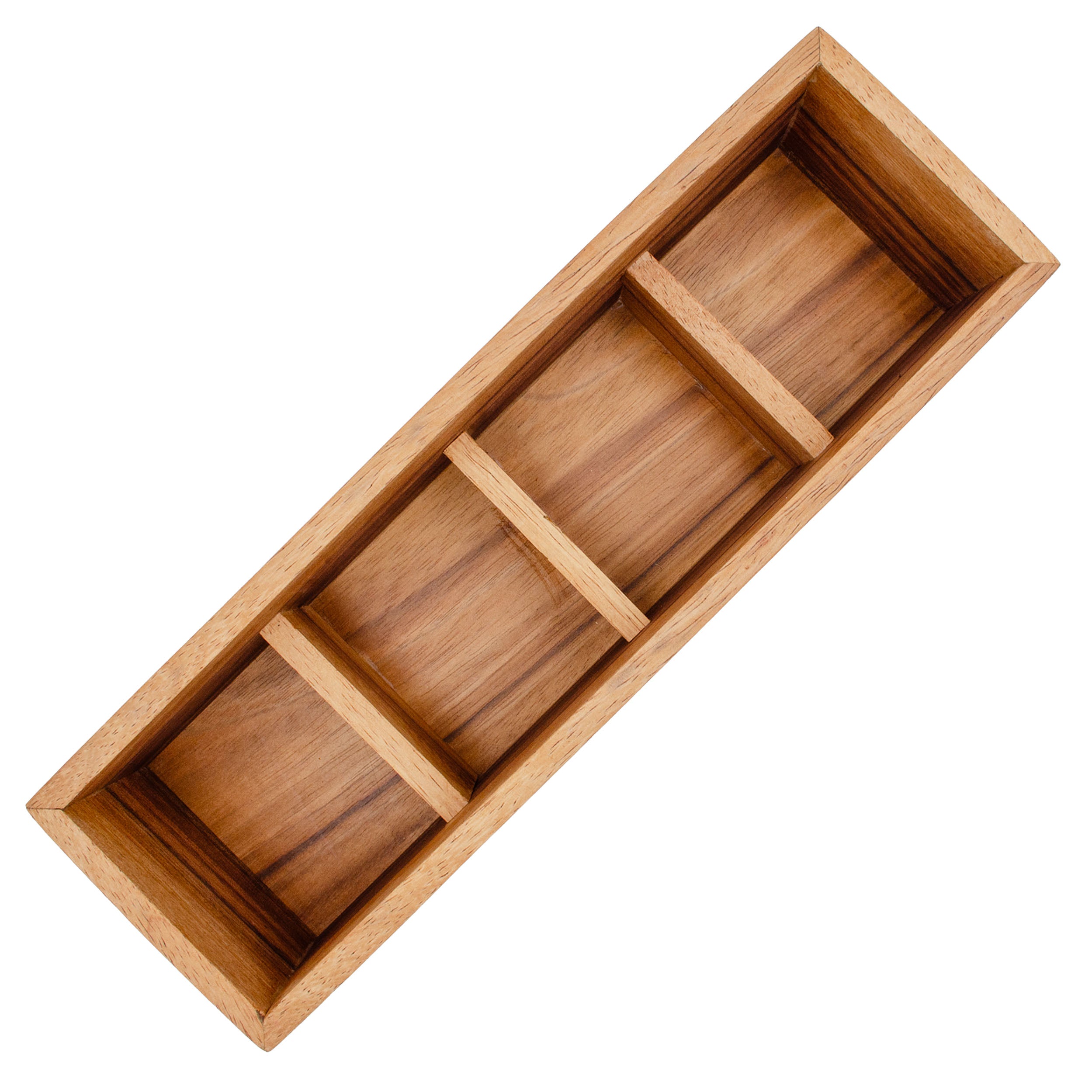 Hand-Painted Parota Solid Wood Tea Organizer