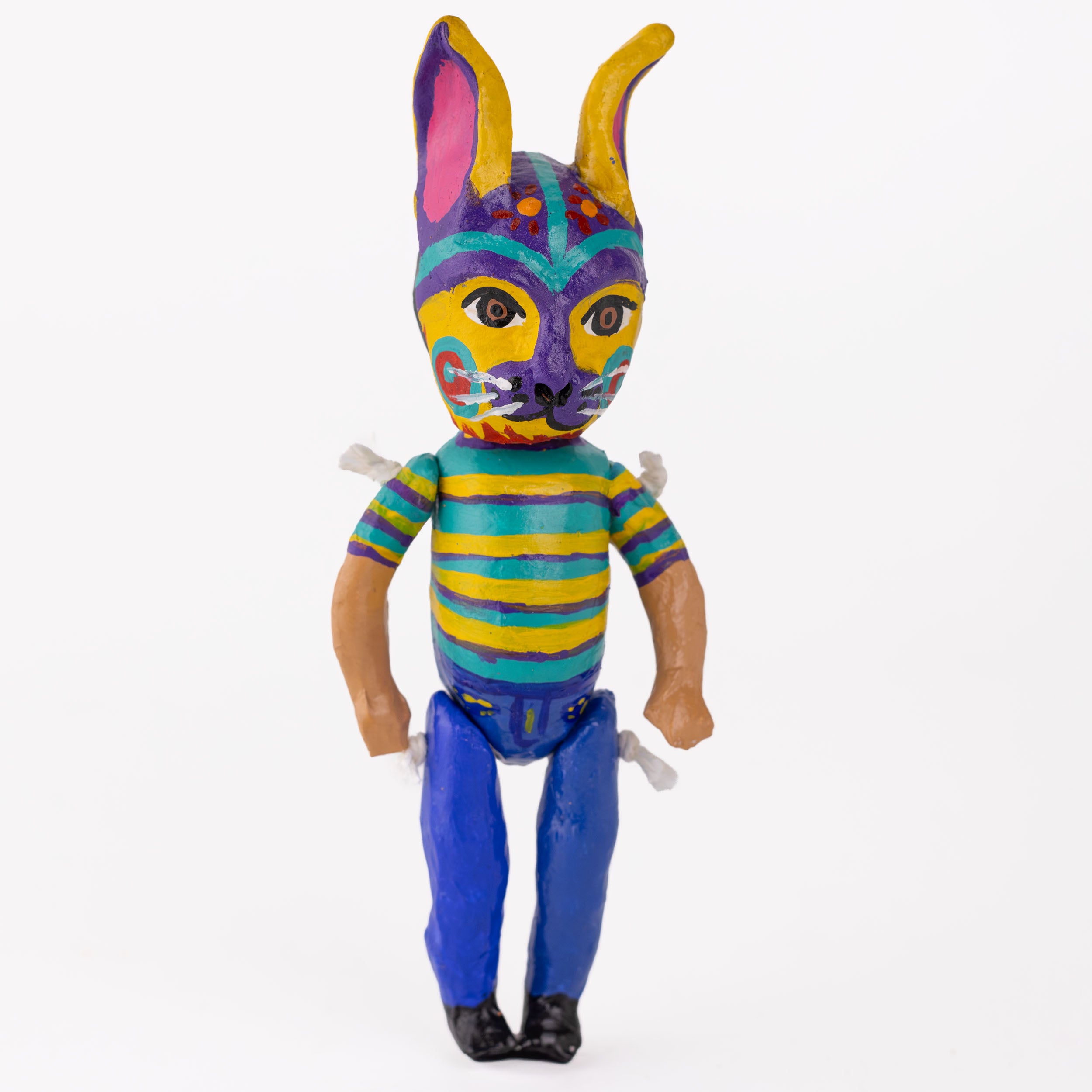 Papier Mache Nahuales Dolls Spirit Animals with Mask