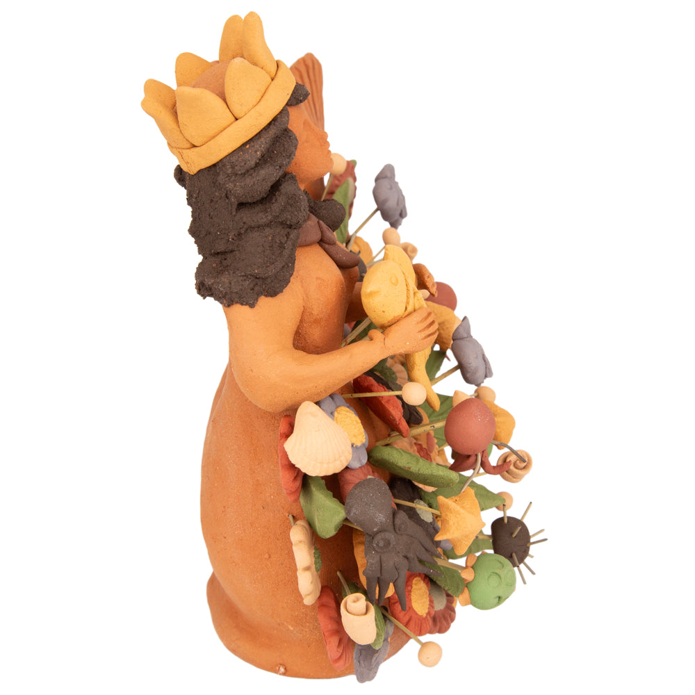 Tlanchana Barro Pigmentado Mermaid Clay Sculpture
