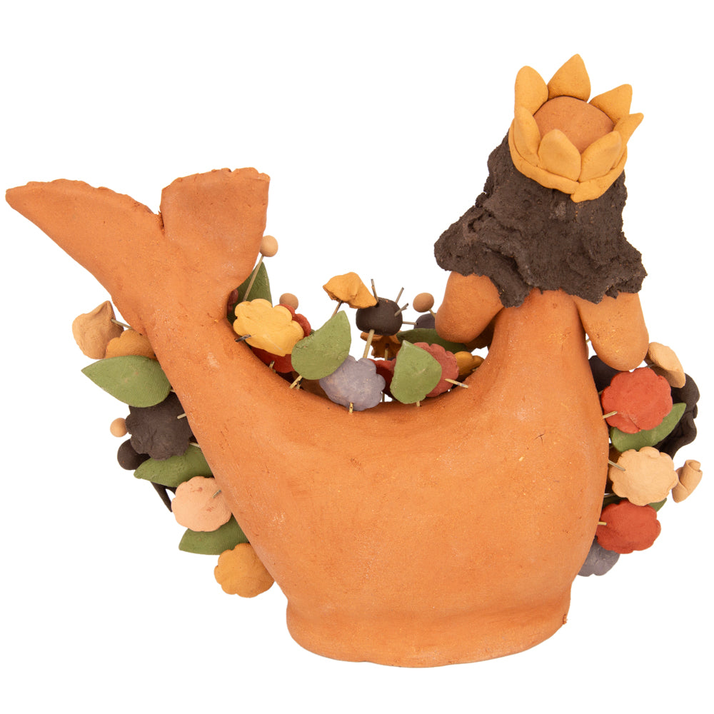 Tlanchana Barro Pigmentado Mermaid Clay Sculpture