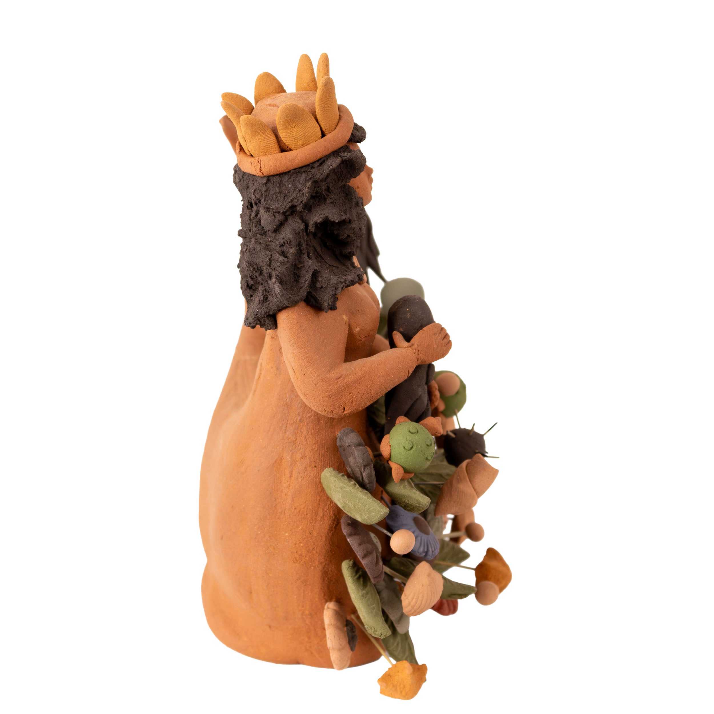 Tlanchana Barro Pigmentado Mermaid Clay Sculpture