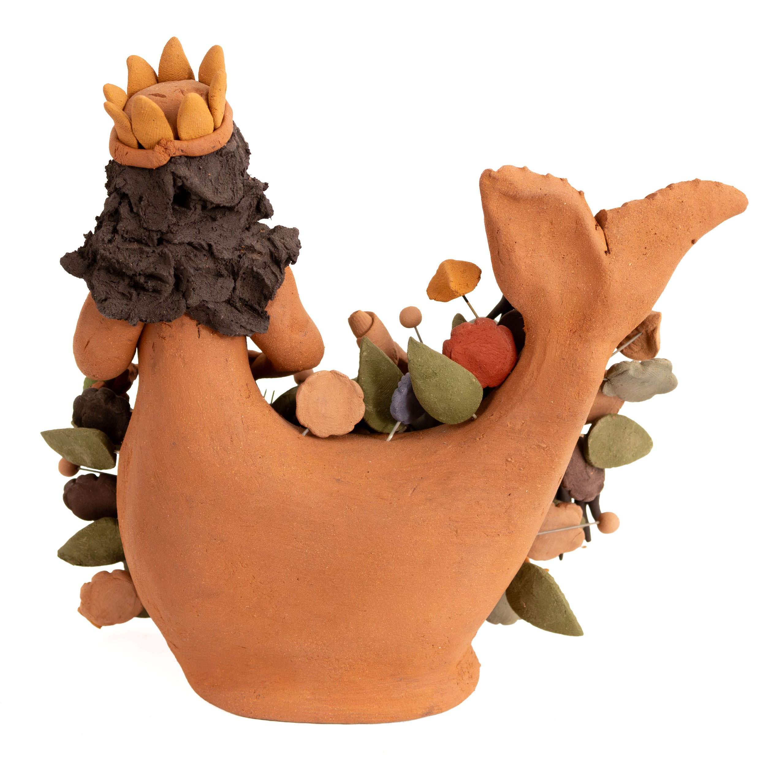 Tlanchana Barro Pigmentado Mermaid Clay Sculpture