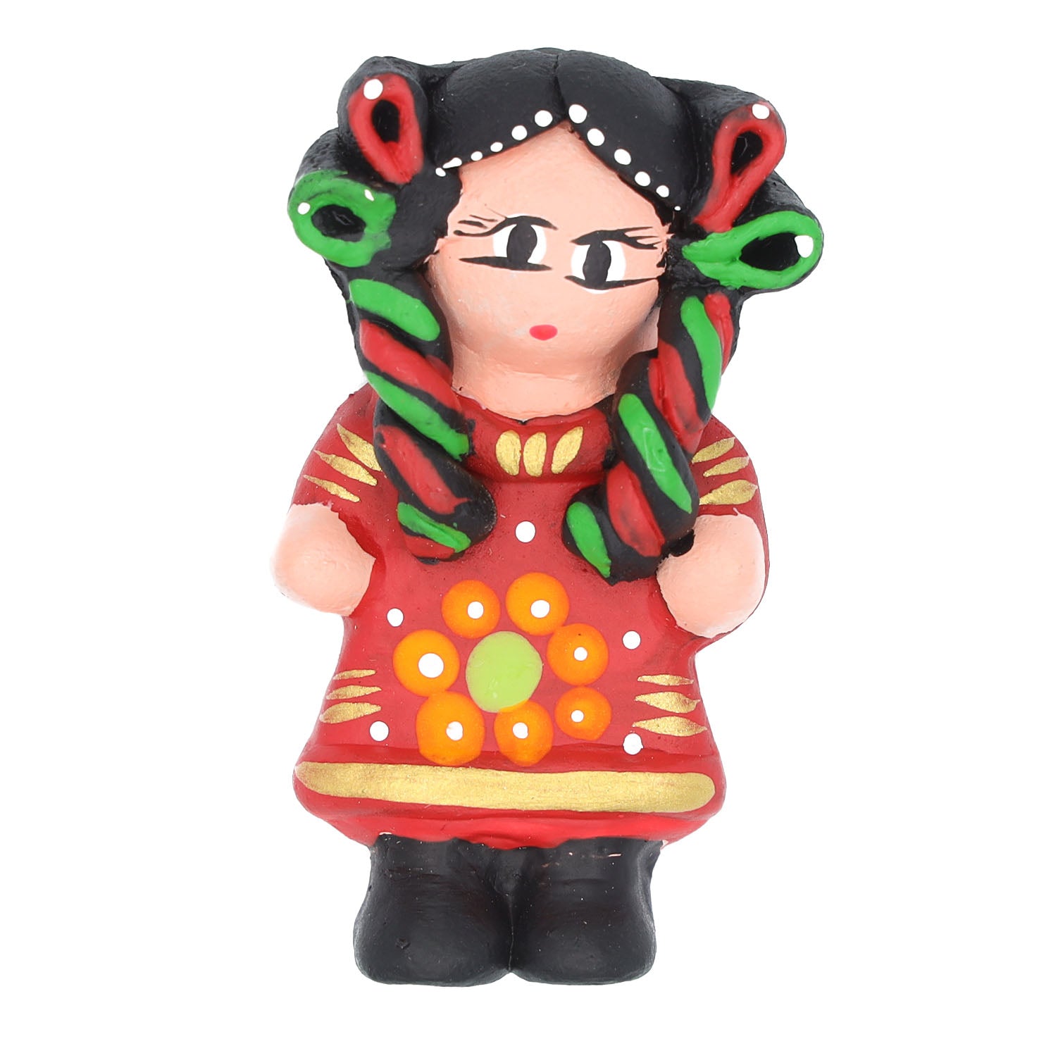 Mini Clay Mexican Doll Wall Decor