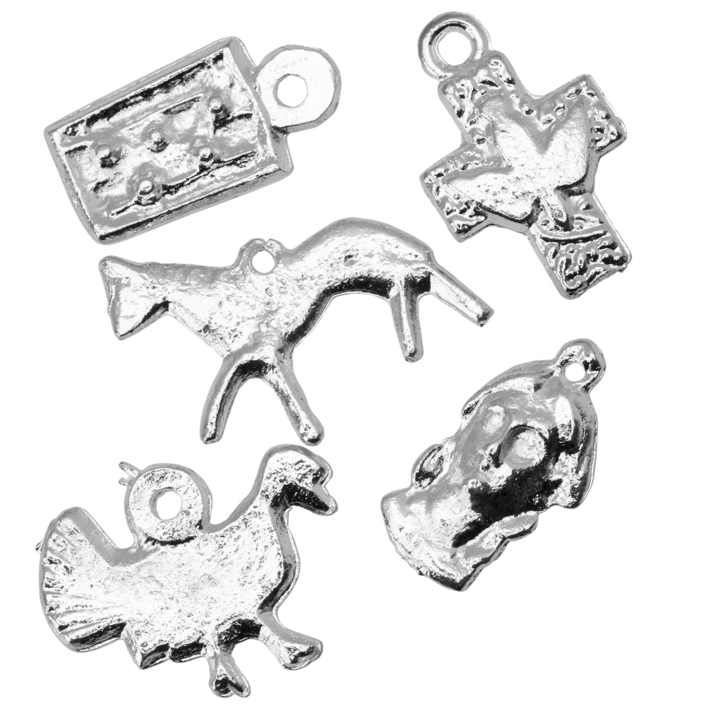 Assorted Tin Milagritos Ornaments Set of 5