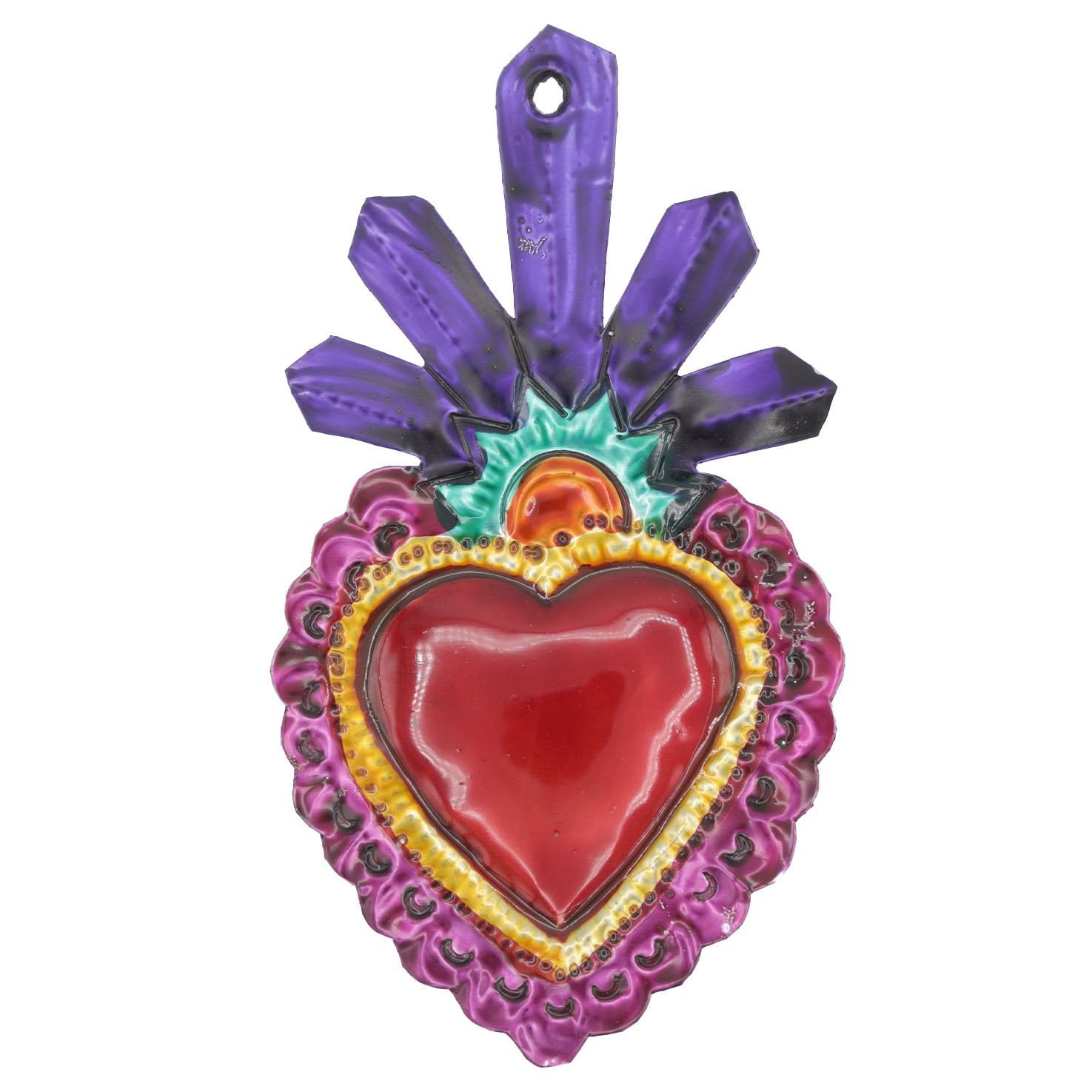 Small Mexican Milagros Tin Hearts