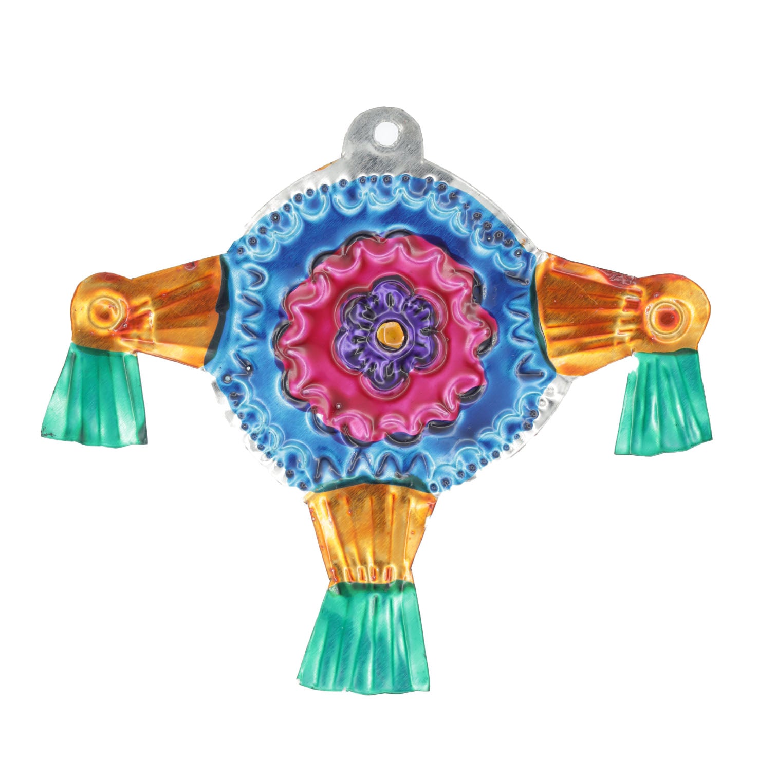 Mexican Hand-Painted Tin Christmas Ornaments