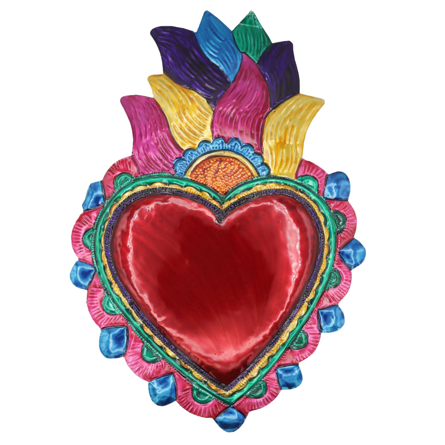 XL Mexican Milagro Tin Heart
