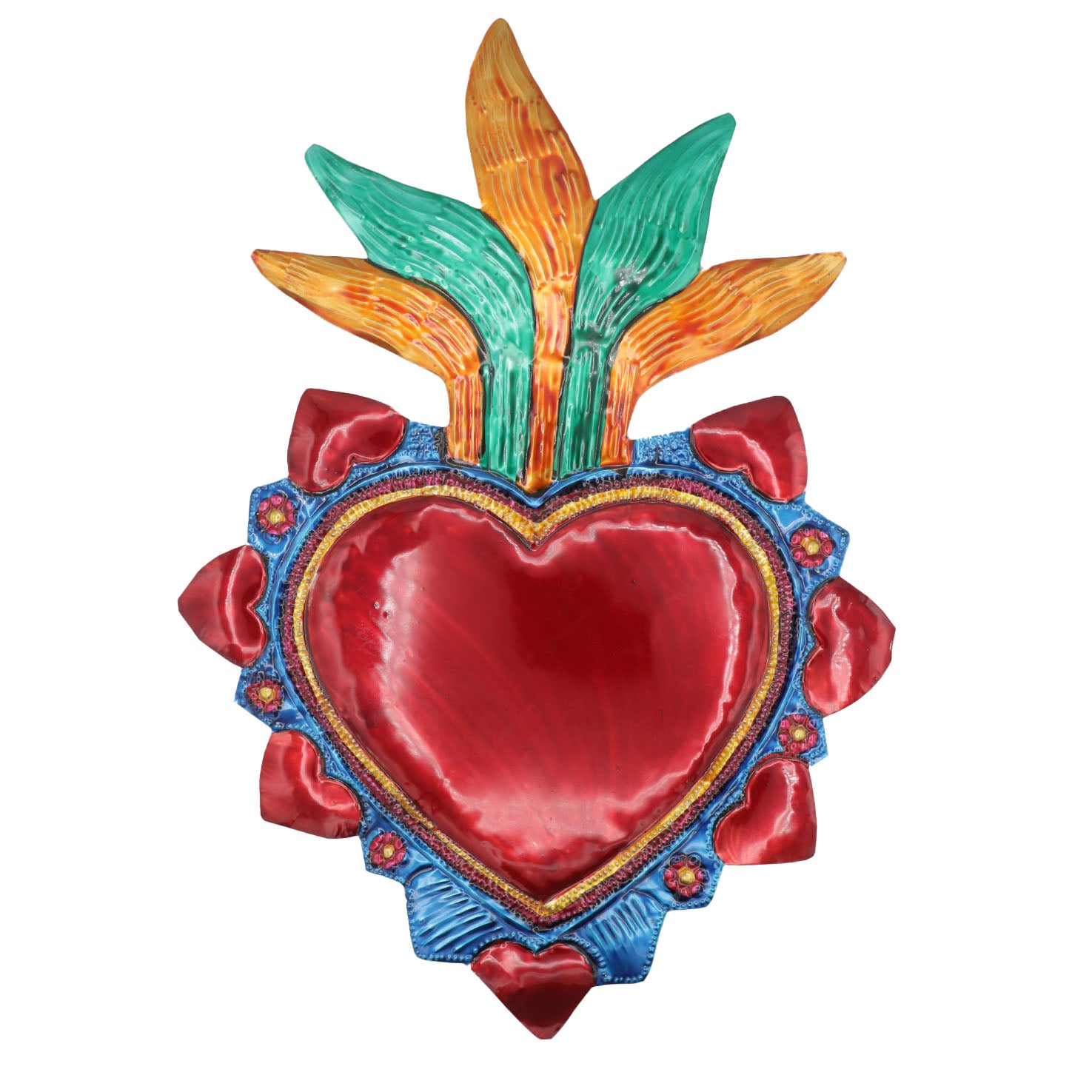 XL Mexican Milagro Tin Heart