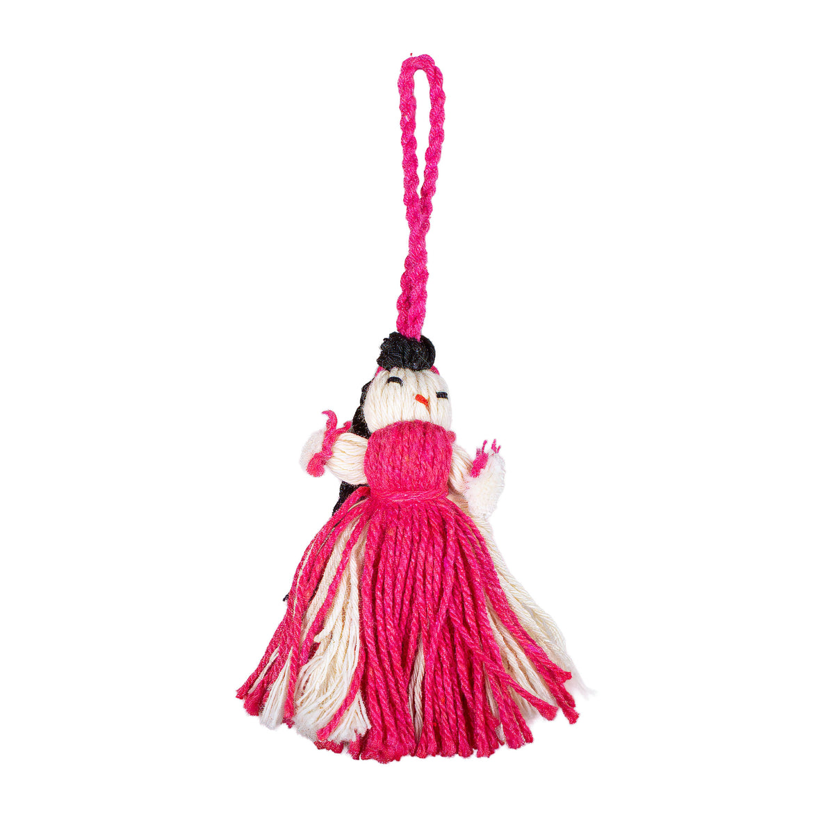 Mini Retazos Mexican Yarn Doll PomPom