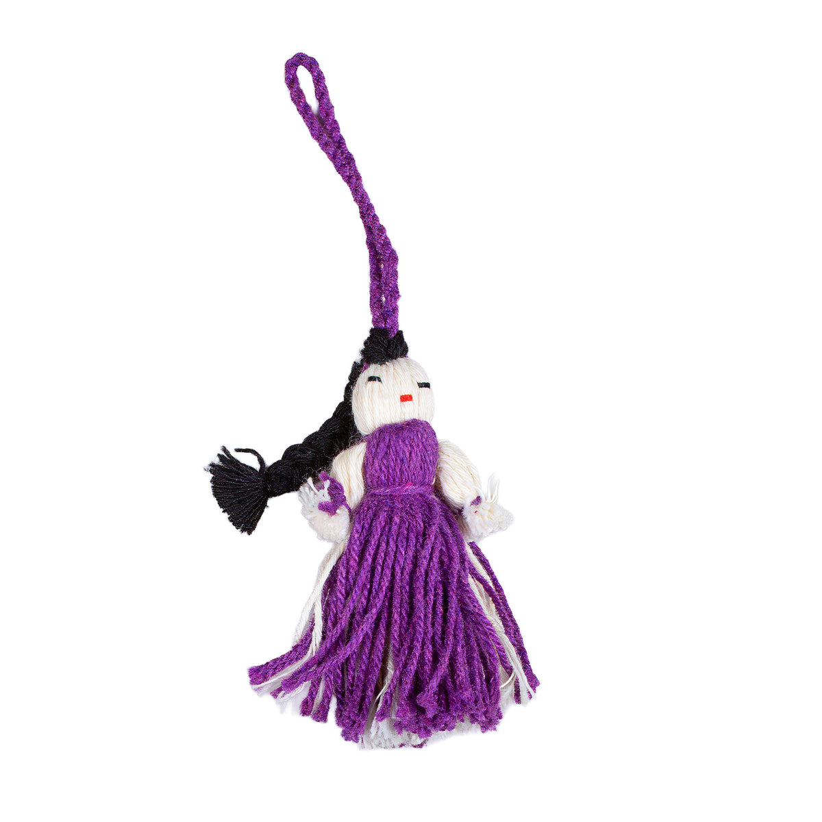 Mini Retazos Mexican Yarn Doll PomPom