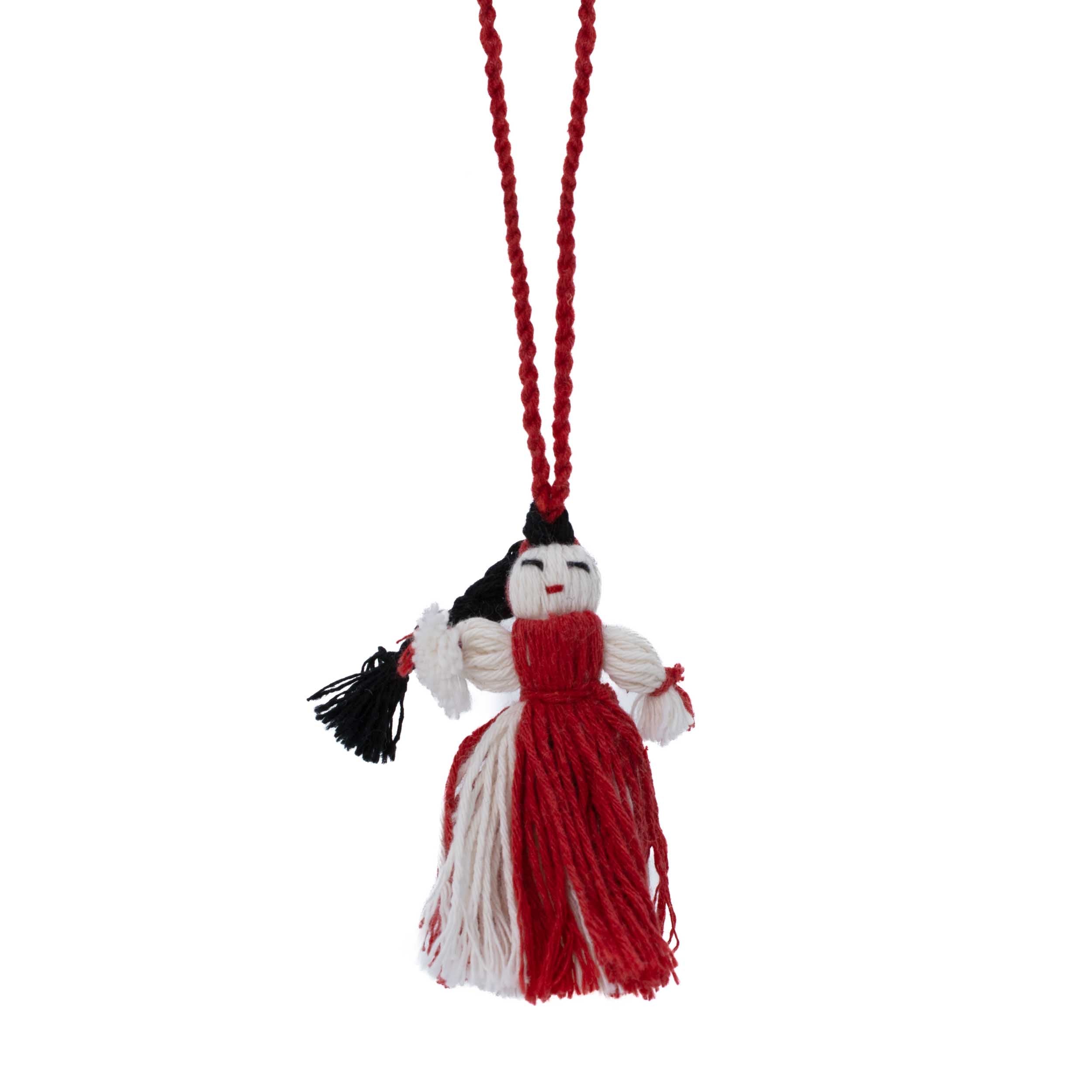 Mini Retazos Mexican Yarn Doll PomPom