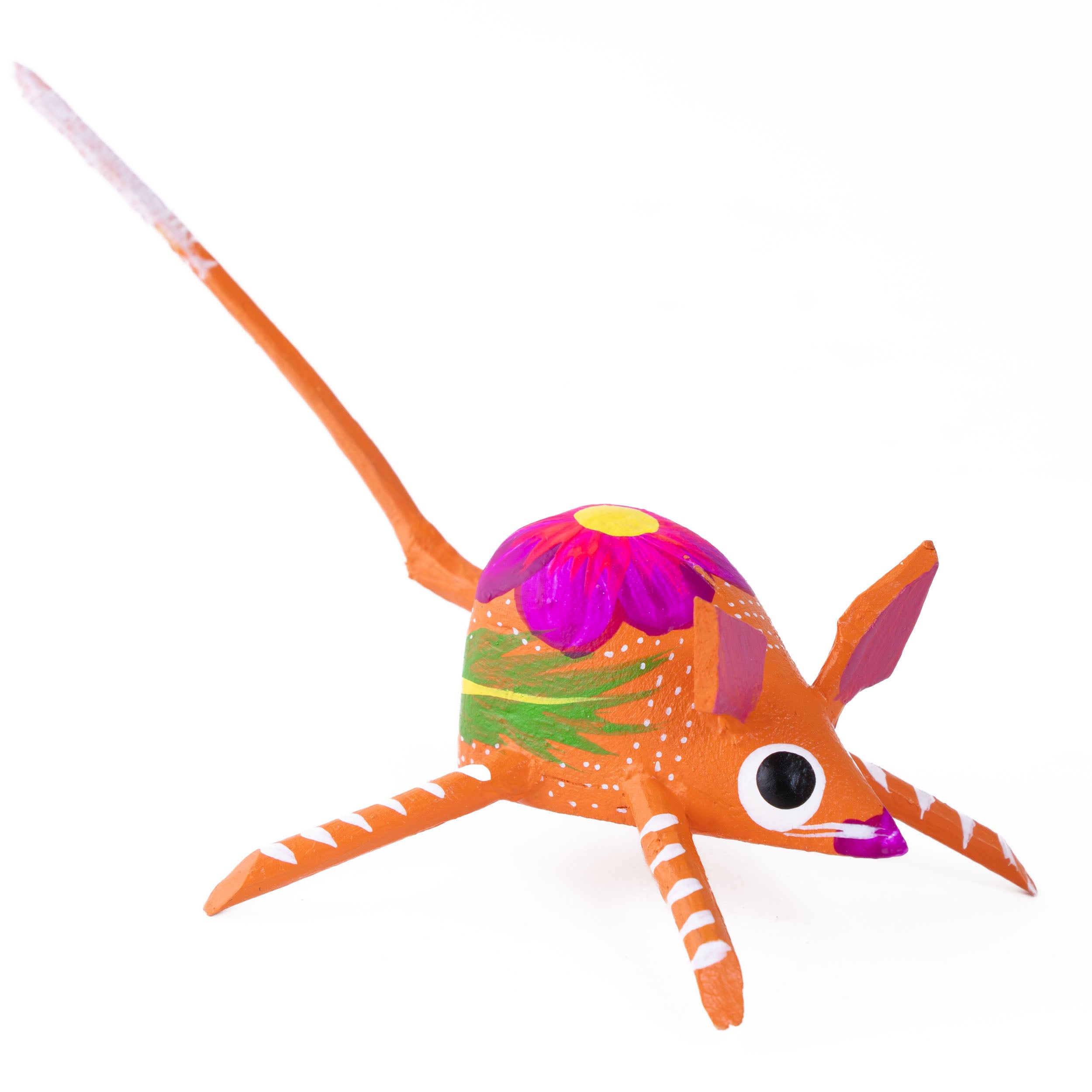 Hand Painted Mouse Wooden Figurine