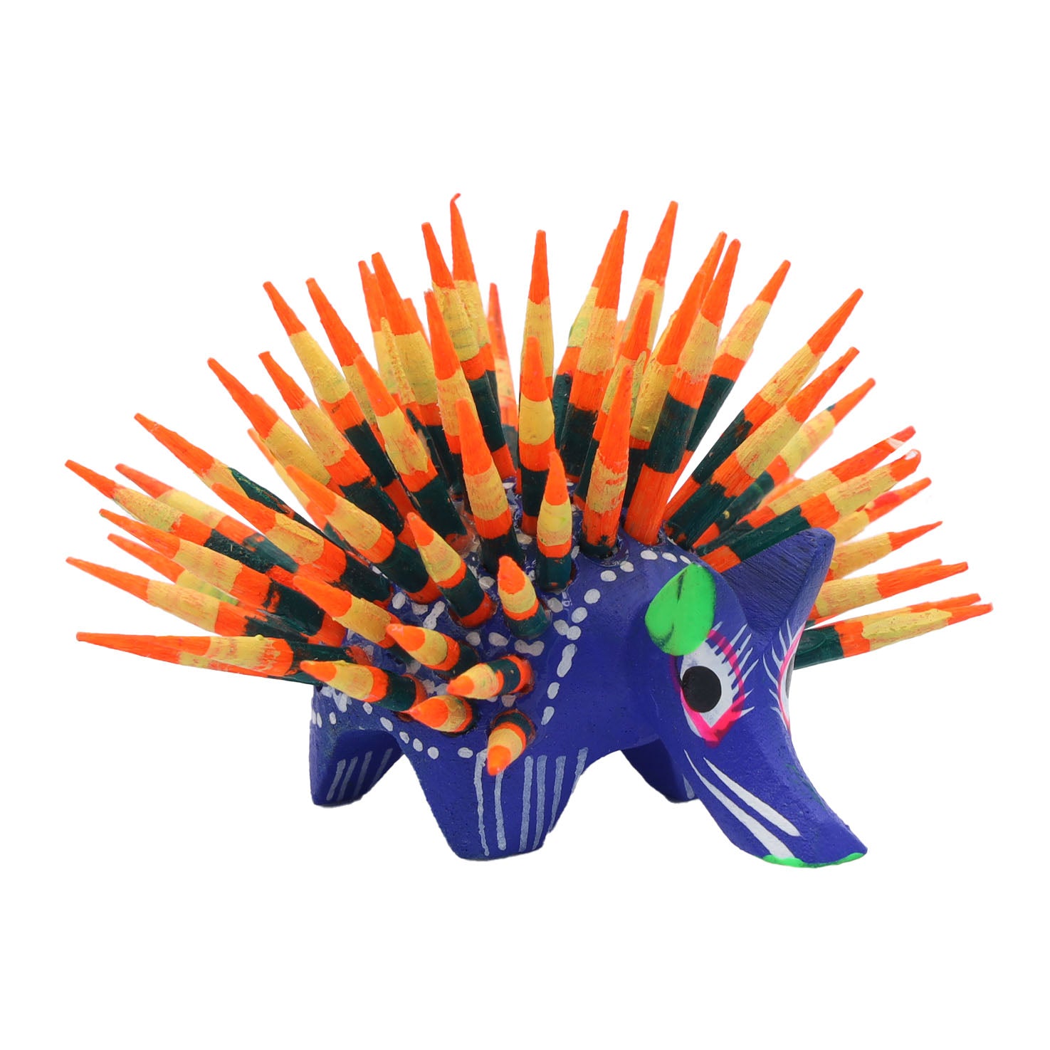 Hand Painted Porcupine Wooden Figurine Alebrije