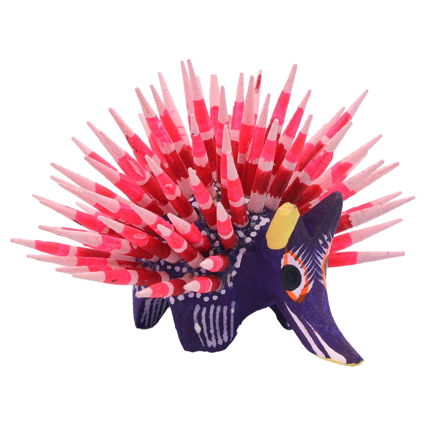 Hand Painted Porcupine Wooden Figurine Alebrije