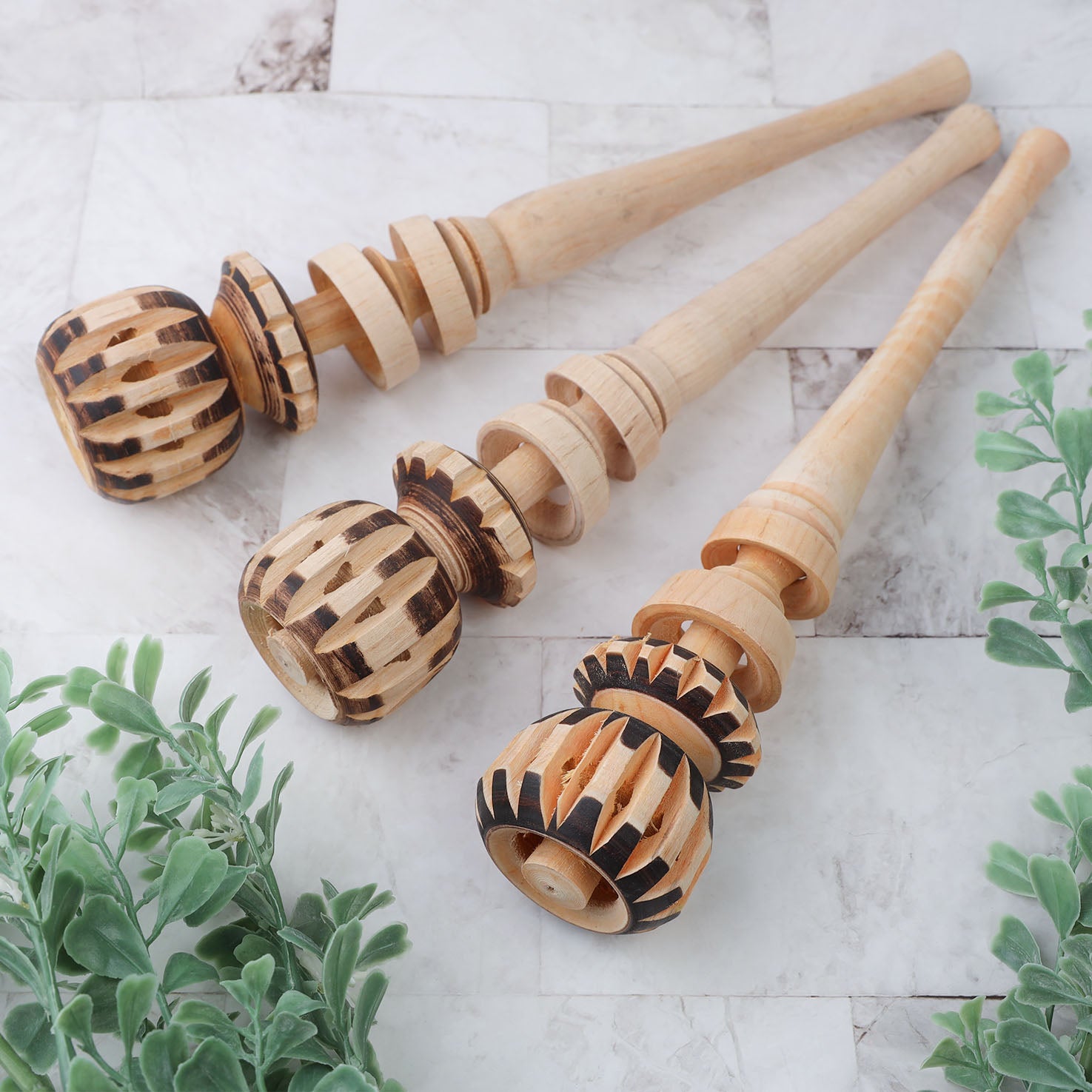 Natural Wooden Molinillo Whisk
