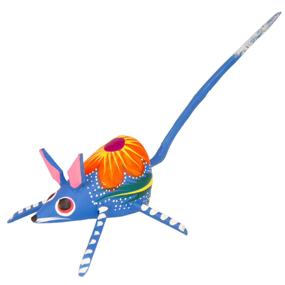 Hand Painted Mouse Wooden Figurine