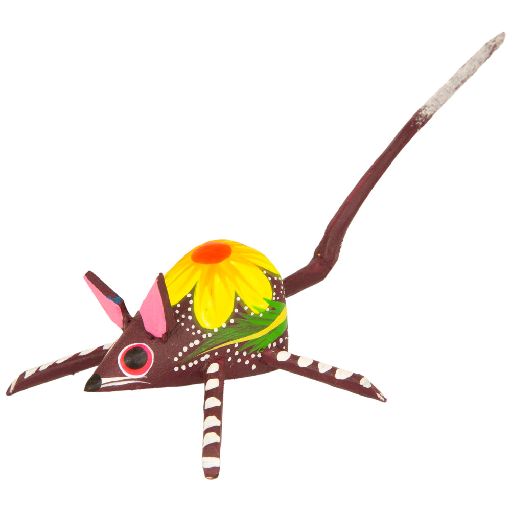 Hand Painted Mouse Wooden Figurine