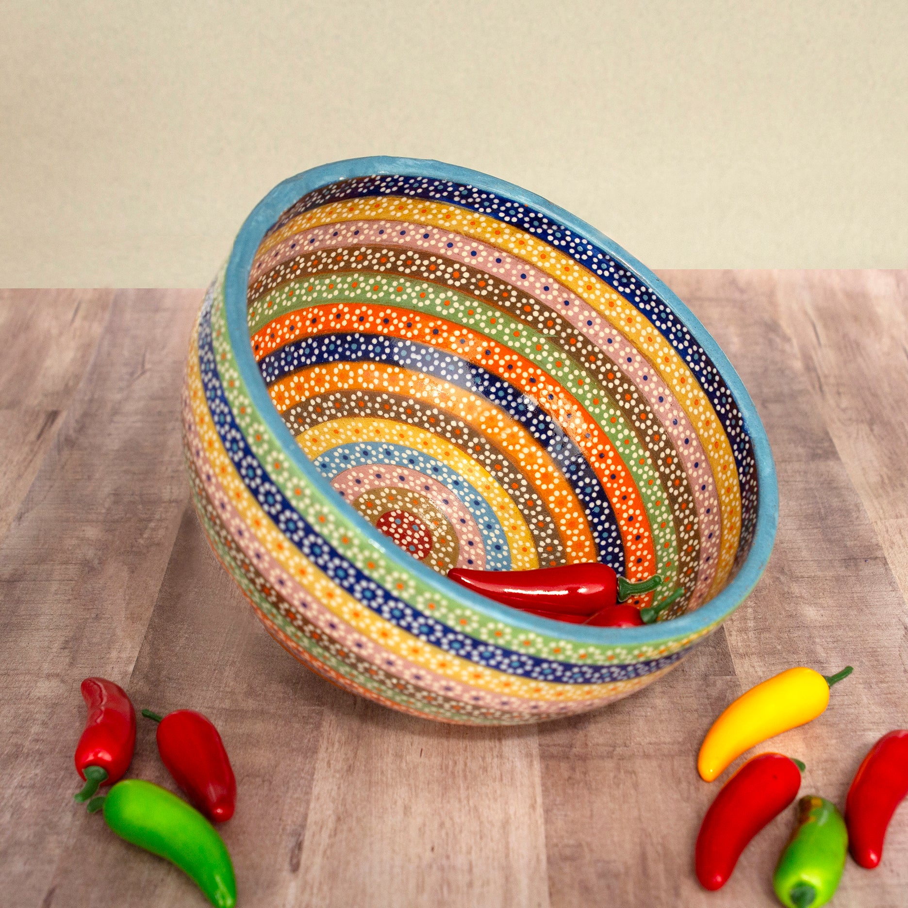 Colorful Capula Clay Bowl