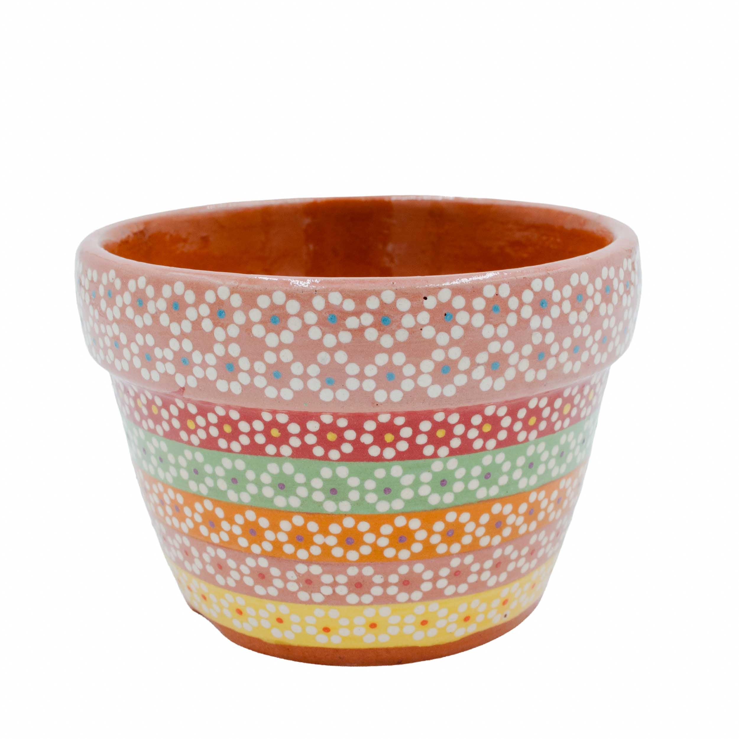 Capula Hand-Painted 4" Clay Planter