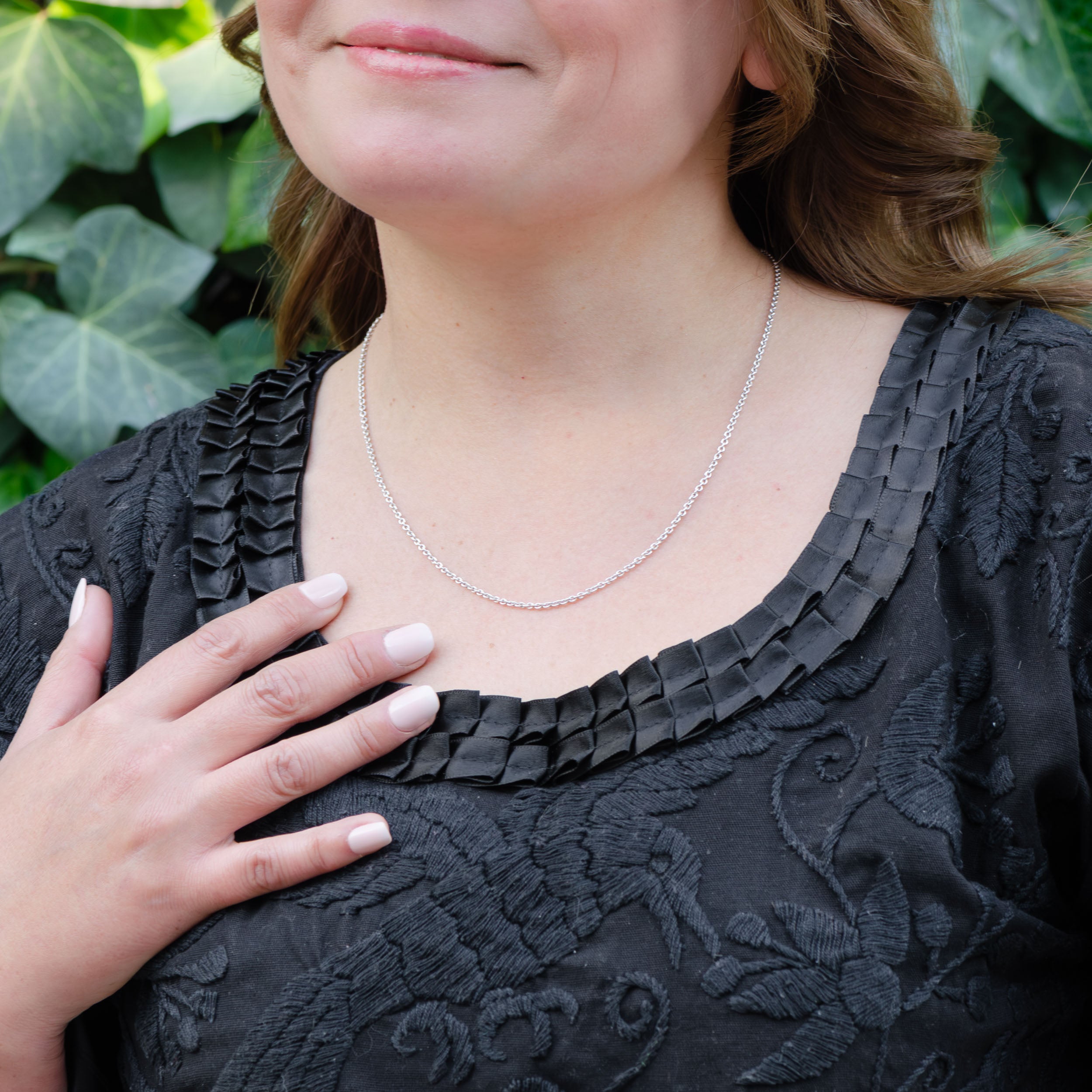 Sterling Silver Oval Chain Necklace