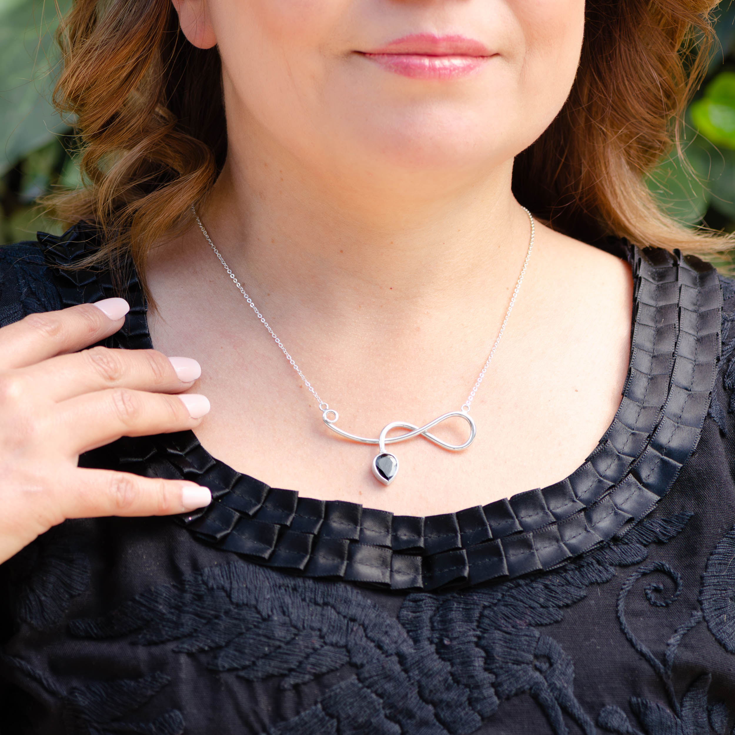 Sterling Silver Eternal Ribbon Zicornia Necklace